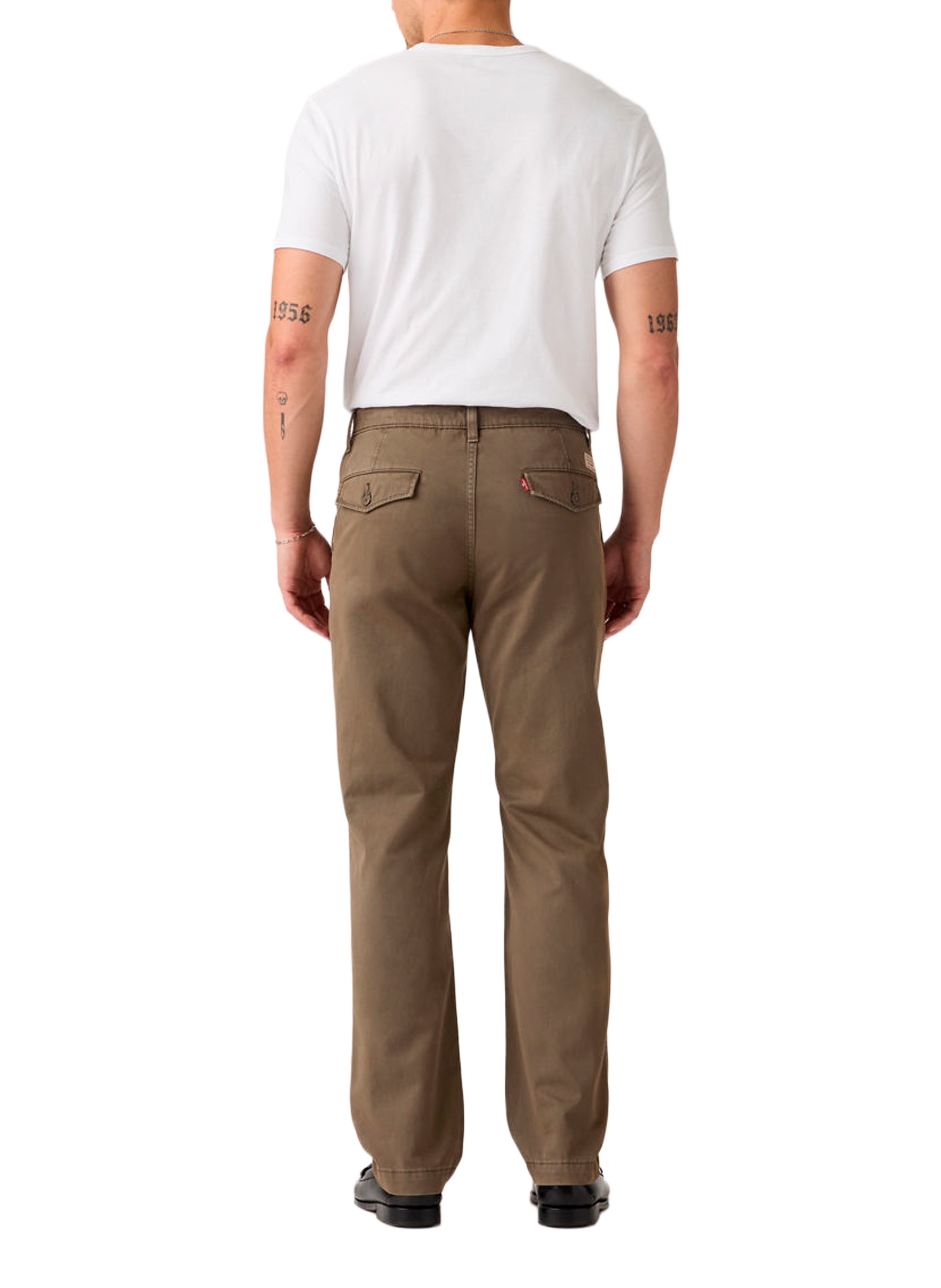 Pantalon chino droit en coton LEVI'S Marron