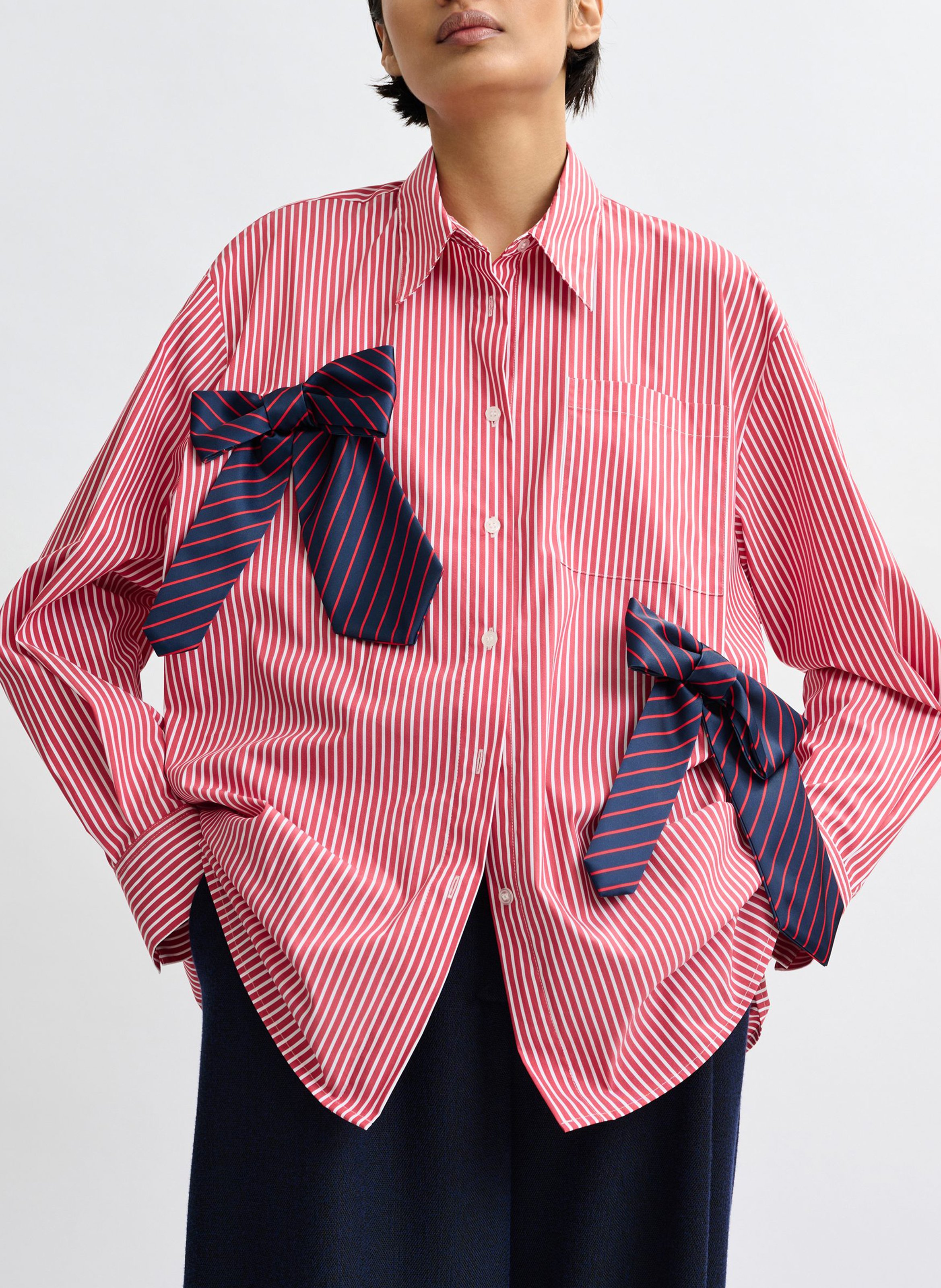 Chemise col classique en coton Jiwi ESSENTIEL ANTWERP Rouge