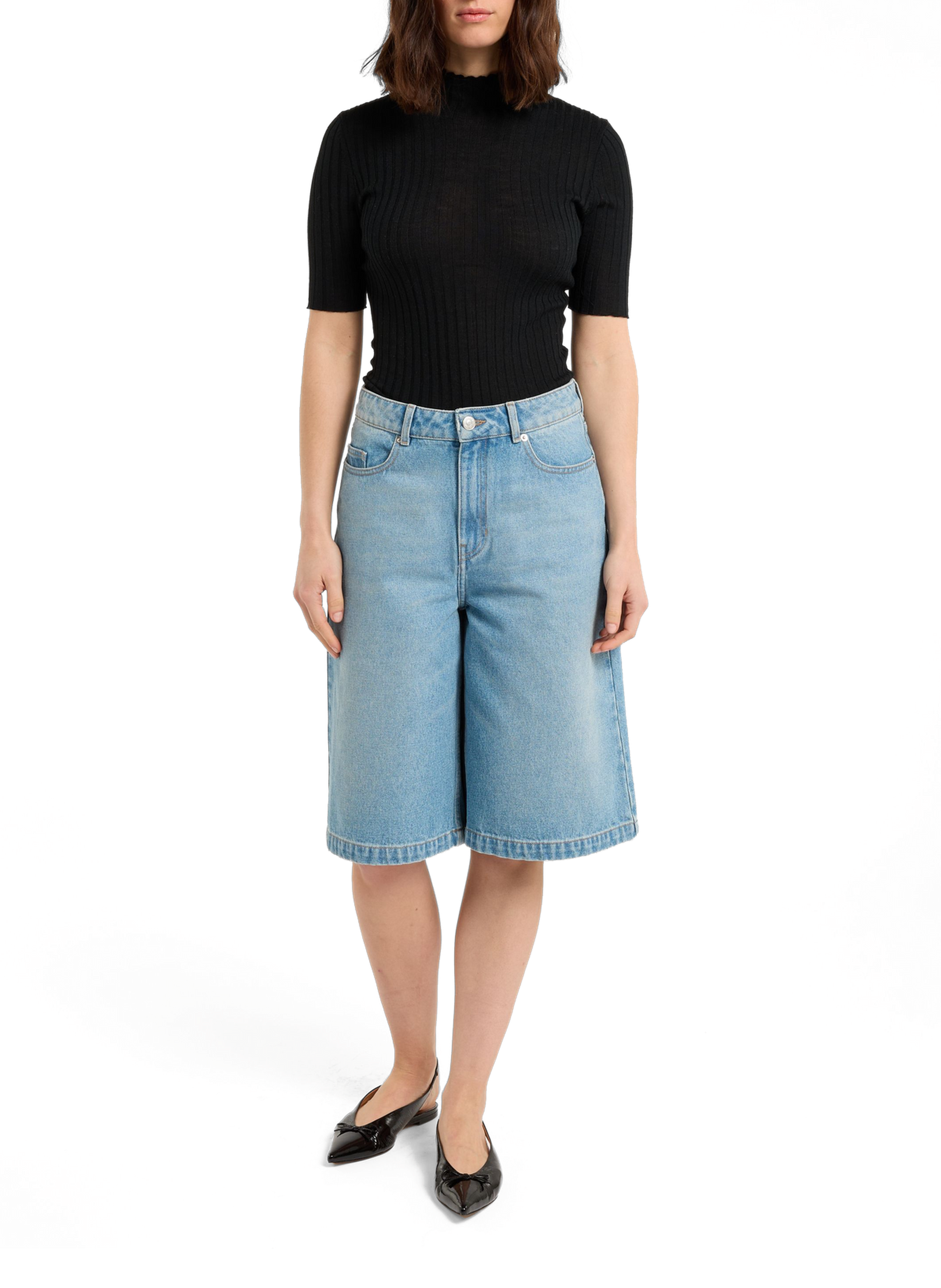 Pull Ava à col montant en laine mélangée SAISON 1865 Noir