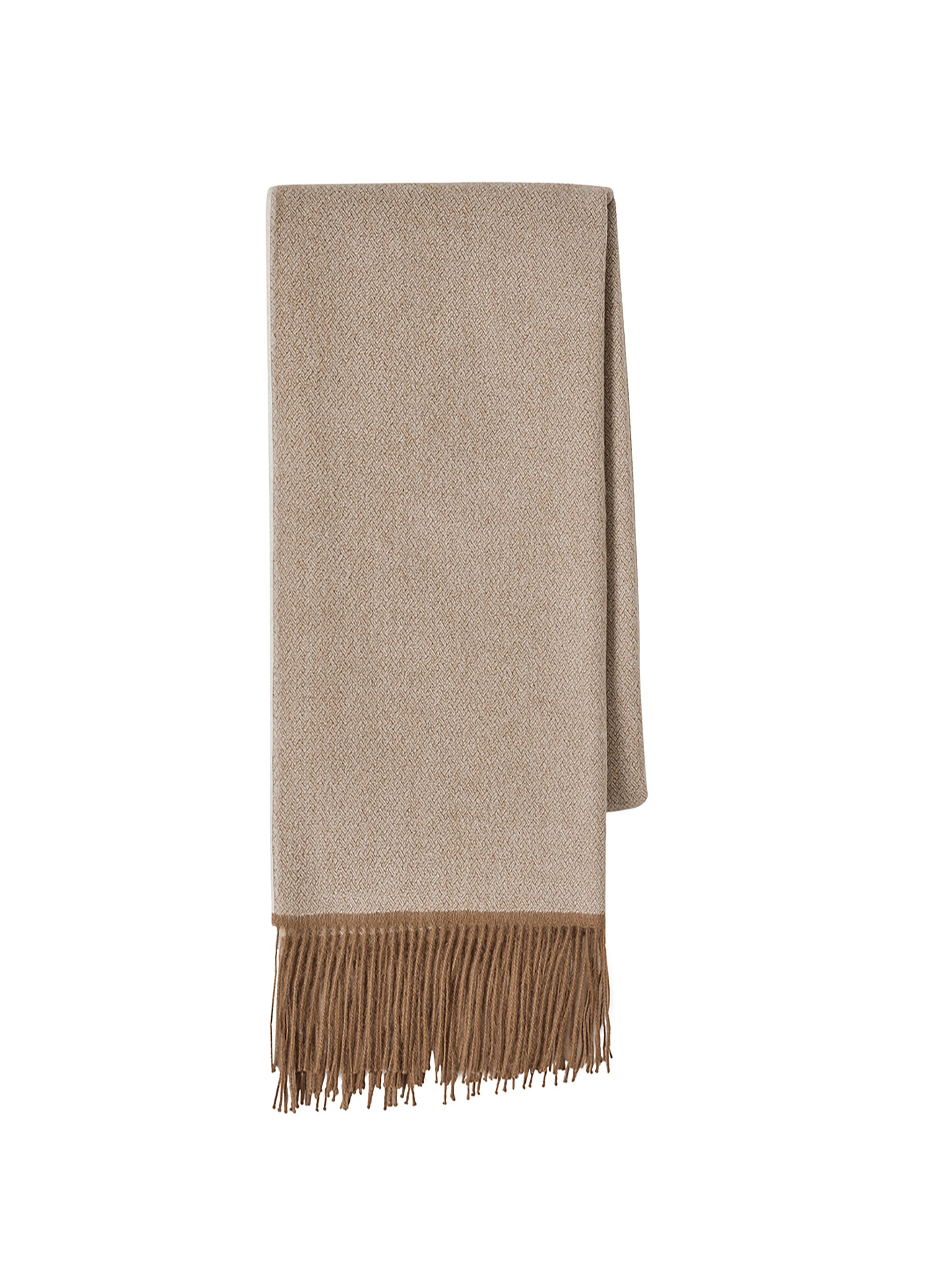 Plaid uni en alpaga, nomade  Beige noisette