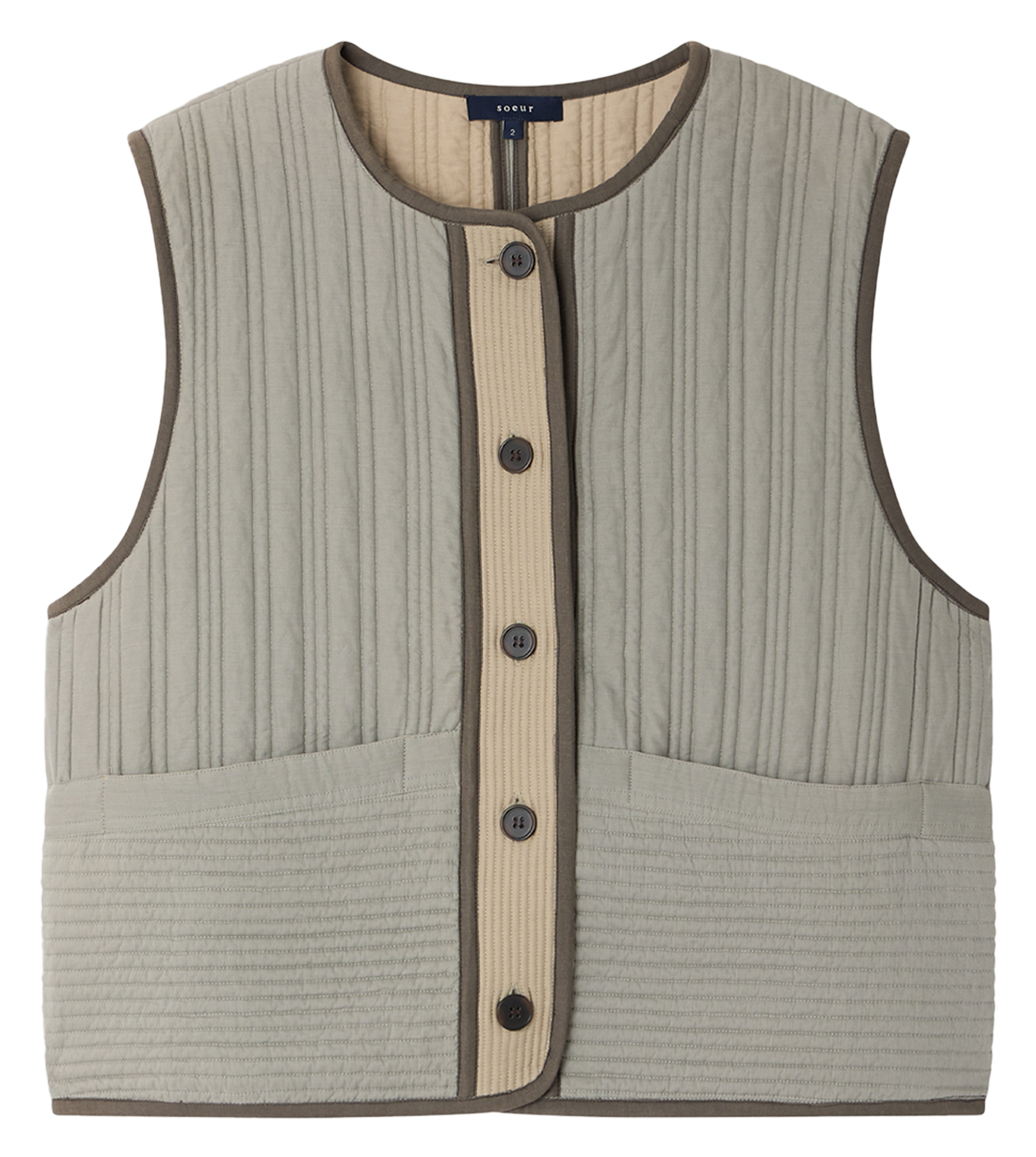 Veste col rond hima SOEUR Vert