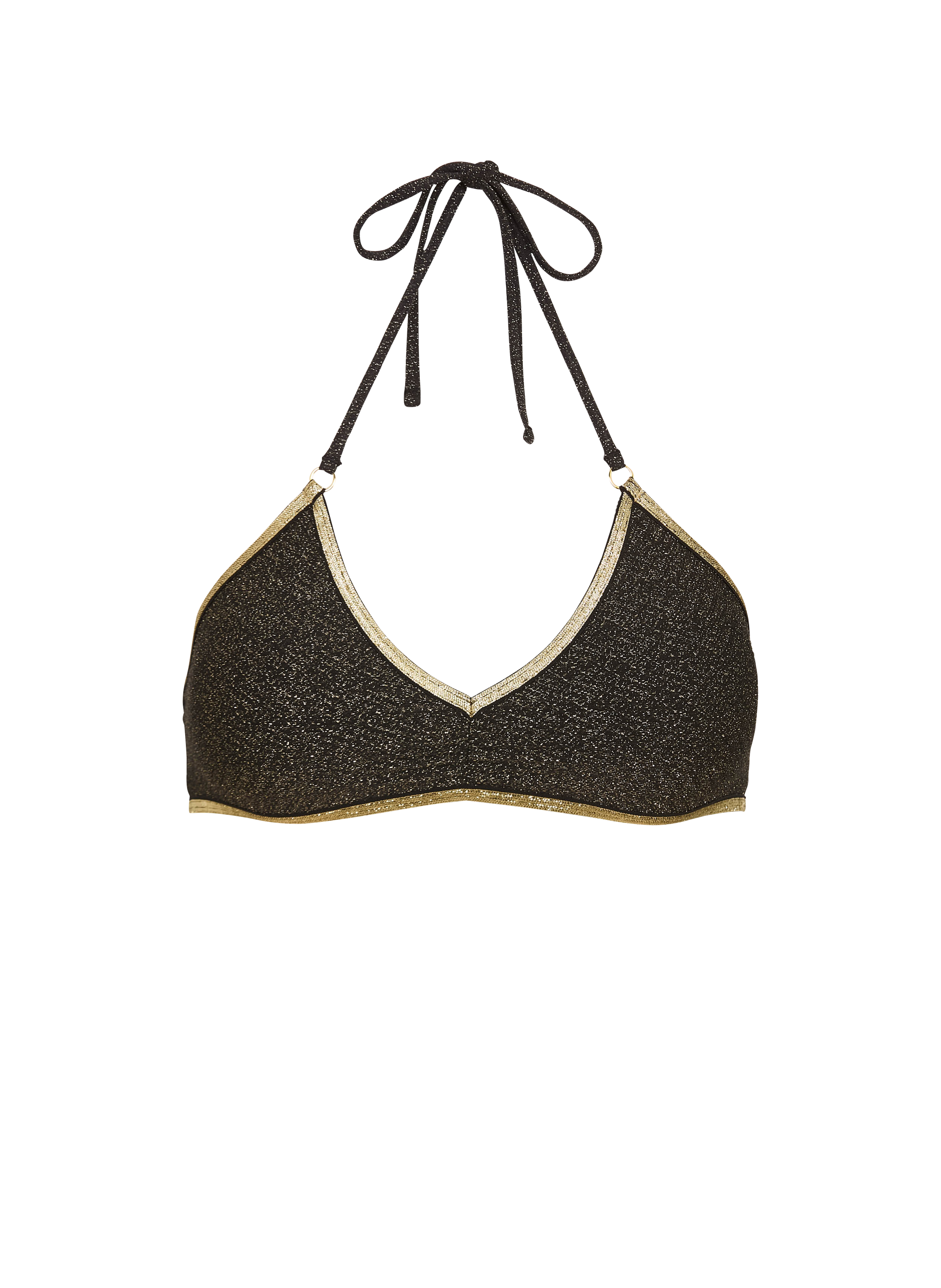 Haut de maillot brillant Joy LA NOUVELLE Noir