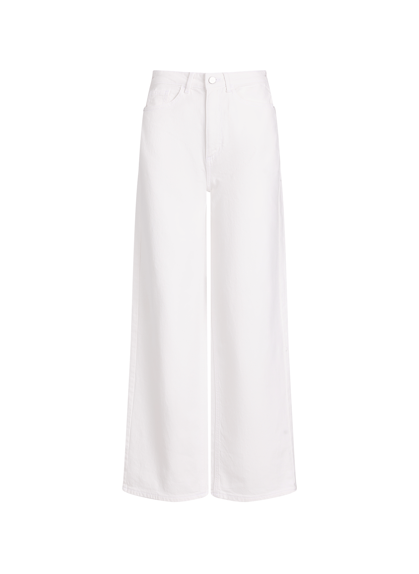 Jean droit en coton VILA Beige