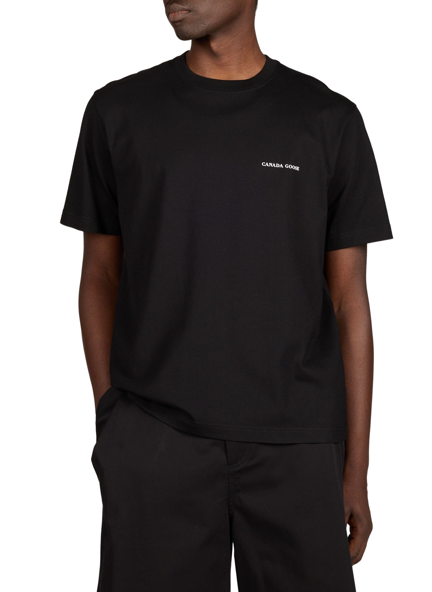 Printed cotton T-shirt CANADA GOOSE Black