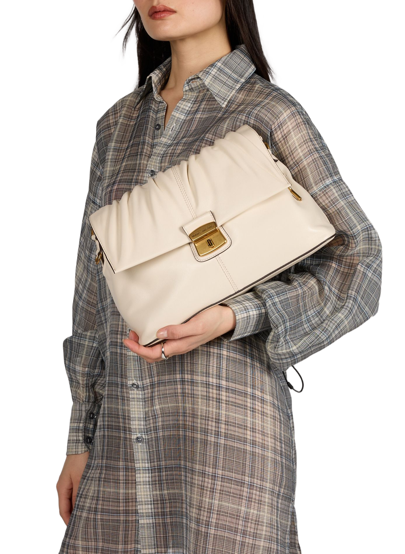 The Cristina Messenger leather handbag MARC JACOBS Beige