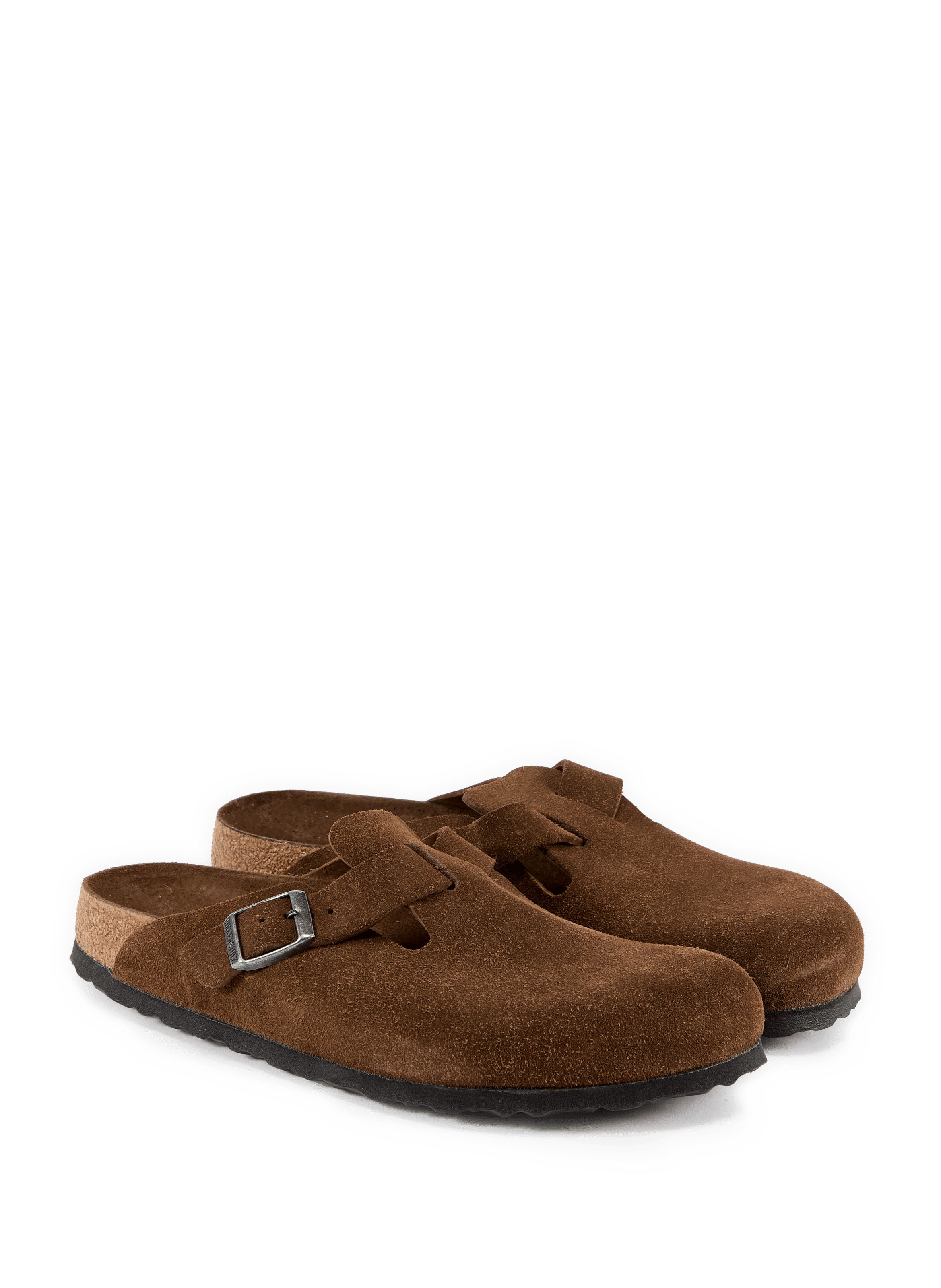 Platte muiltjes van suèdeleer in Boston BIRKENSTOCK Bruin