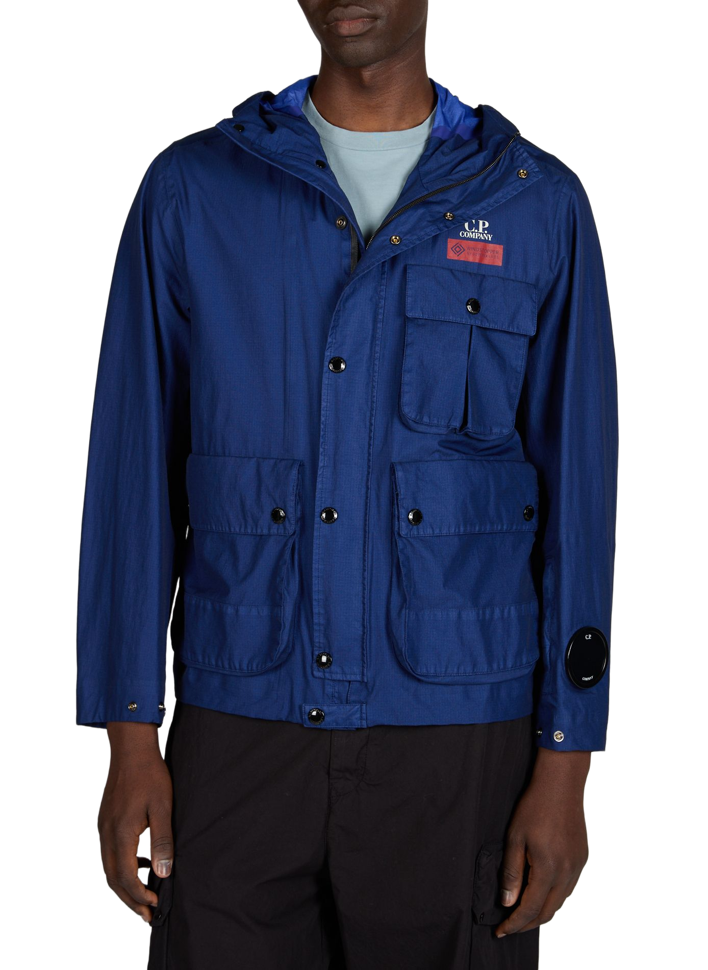 Lightweight hooded jacket CP COMPANY Blue