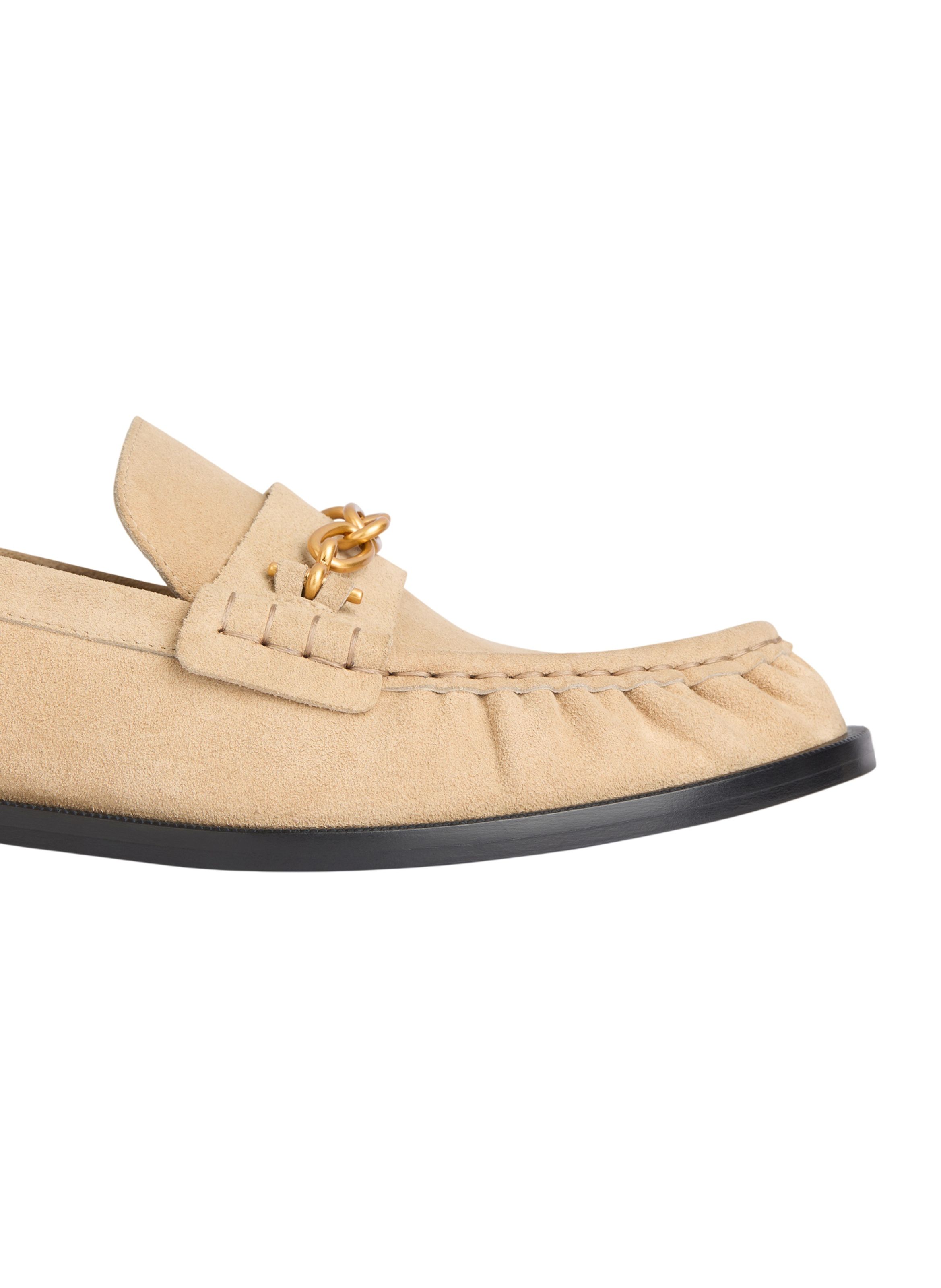Mocassins sync en cuir suédé BALMAIN Beige