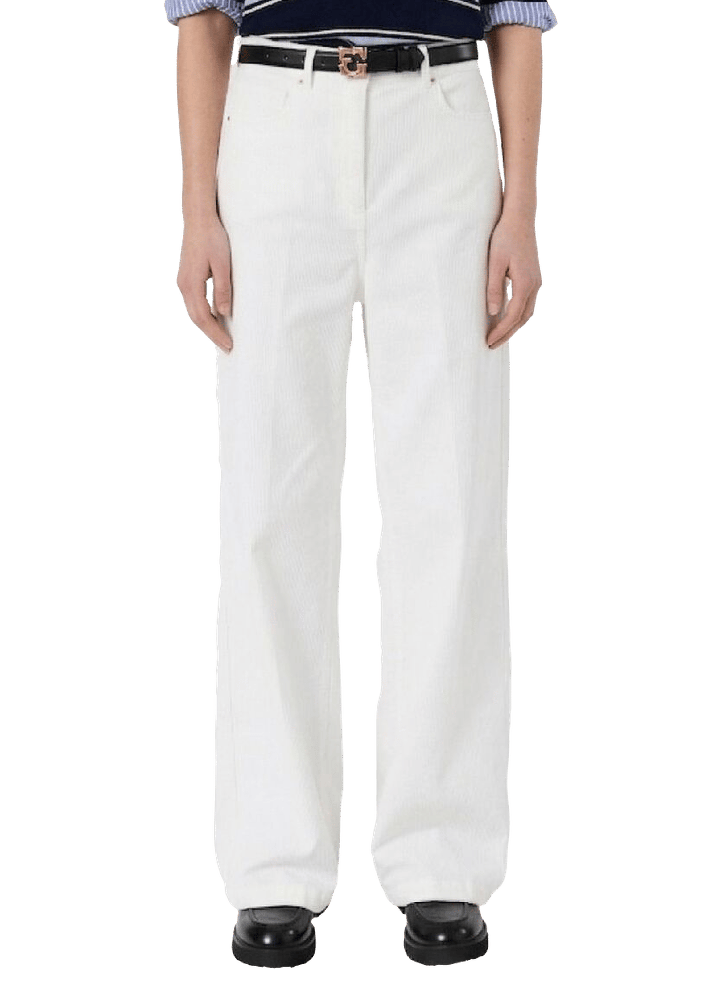 Jean droit et large - aelina GERARD DAREL Blanc