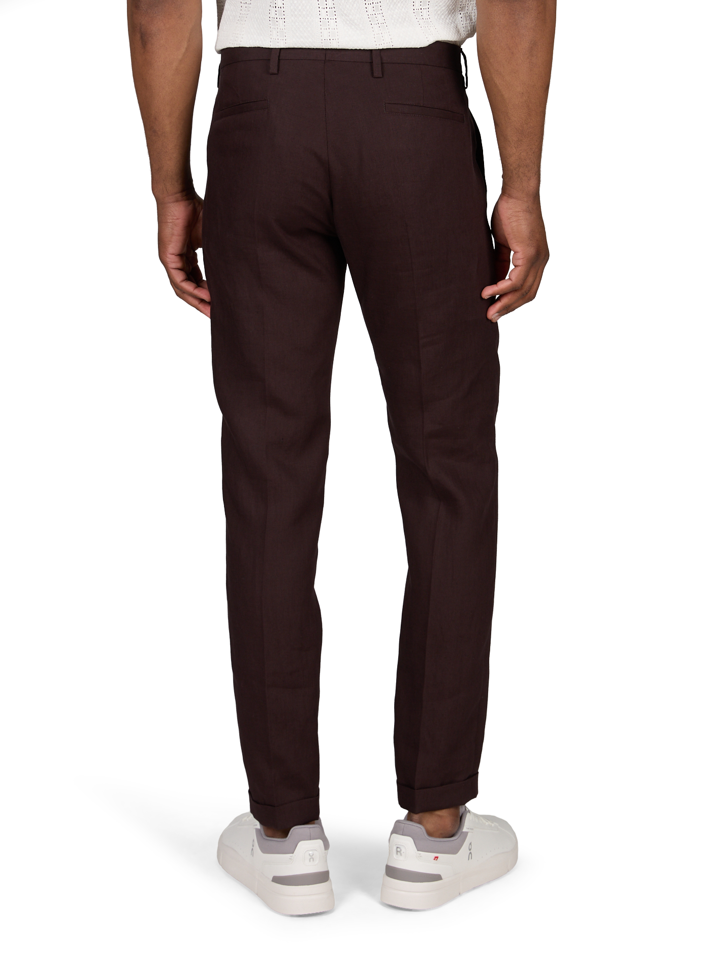 Effen linnen broek PAUL SMITH Paars