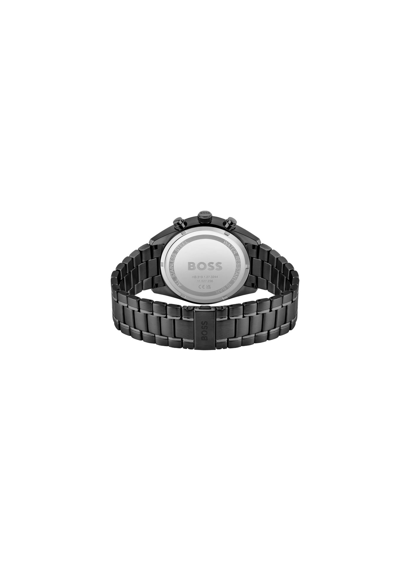 Montre quartz Champion en acier inoxydable BOSS MONTRES Noir