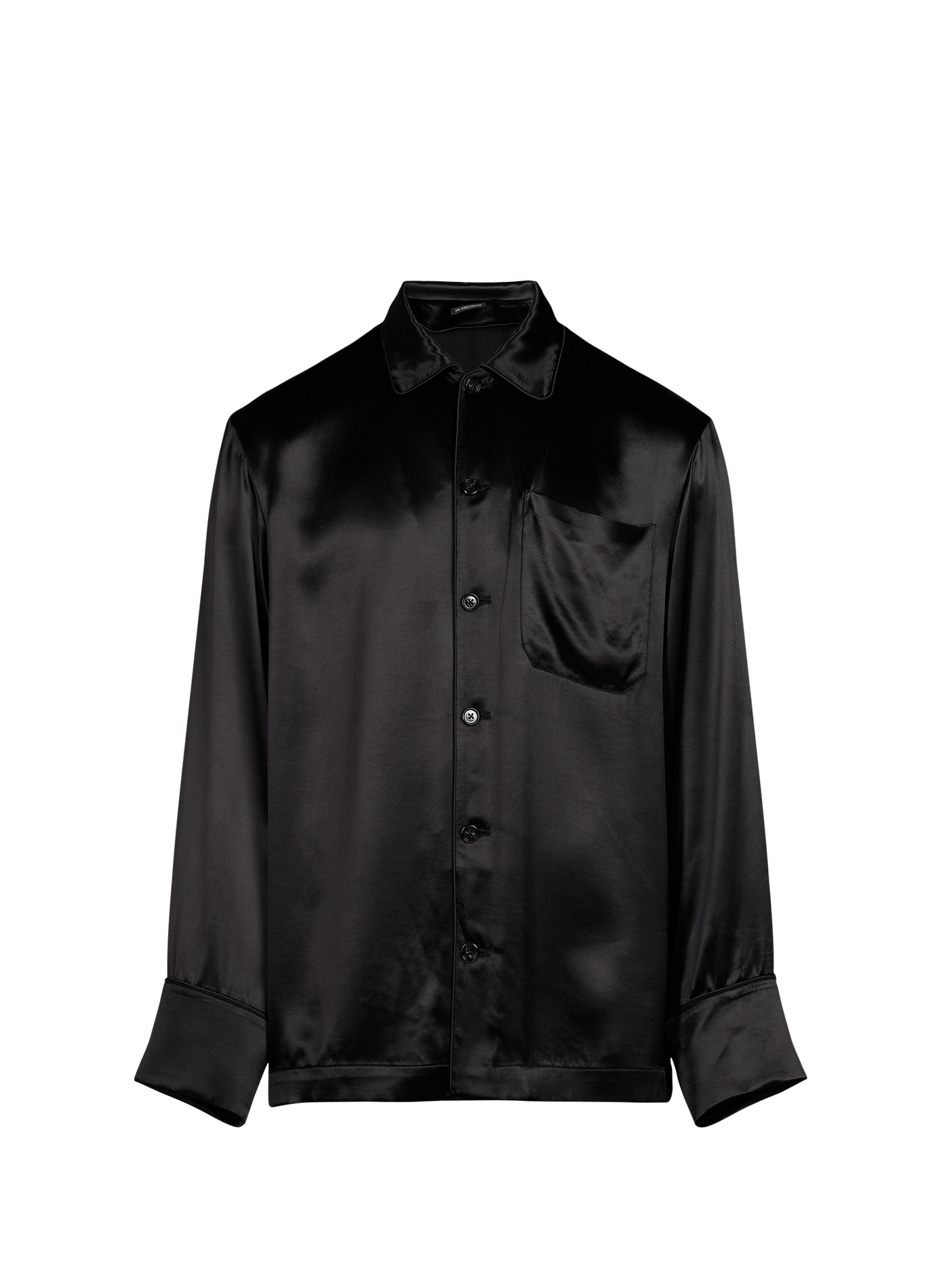 Camicia da notte in raso ANN DEMEULEMEESTER Nero