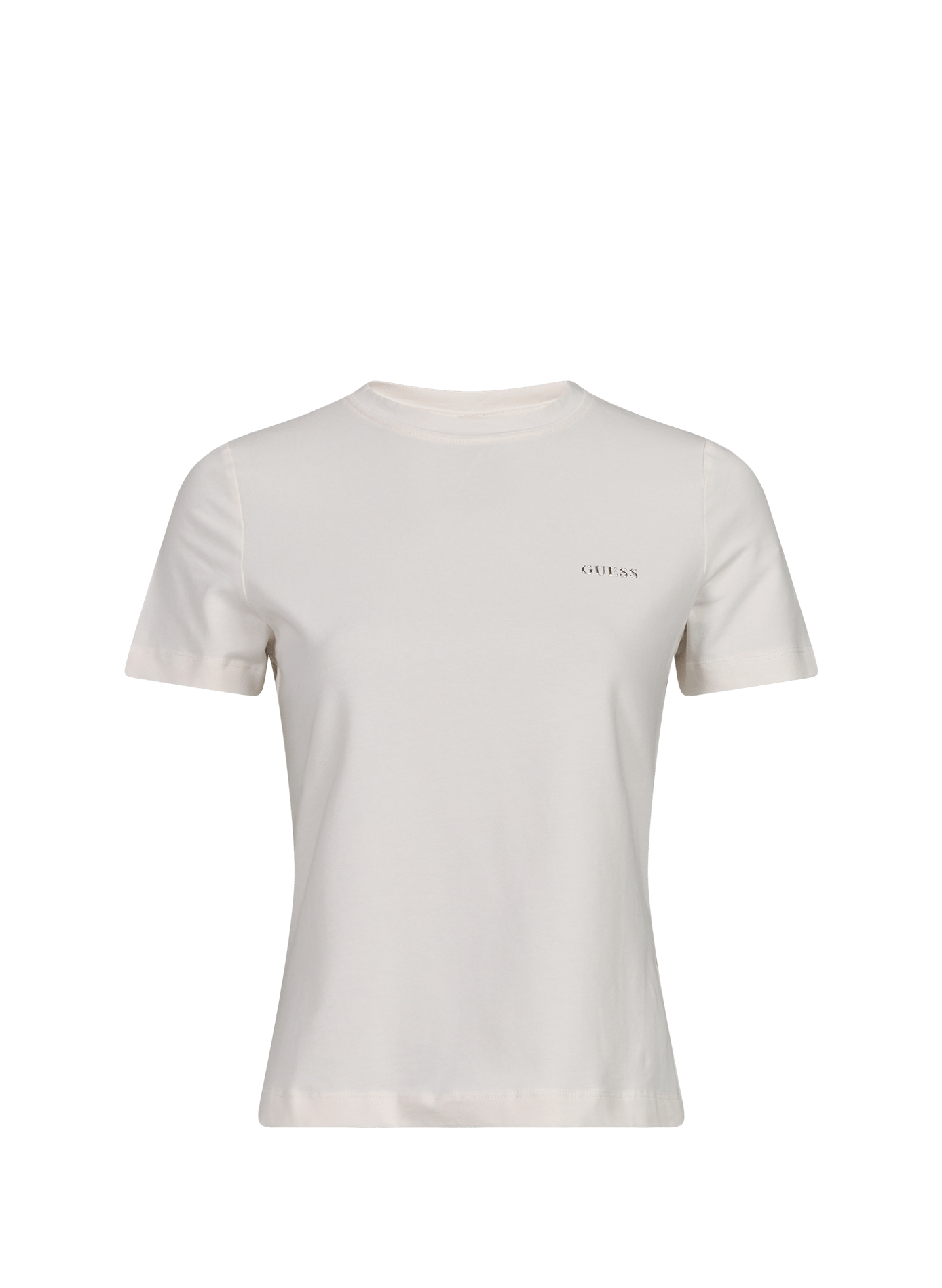 T-shirt Tracey à logo brillant en coton mélangé GUESS Blanc