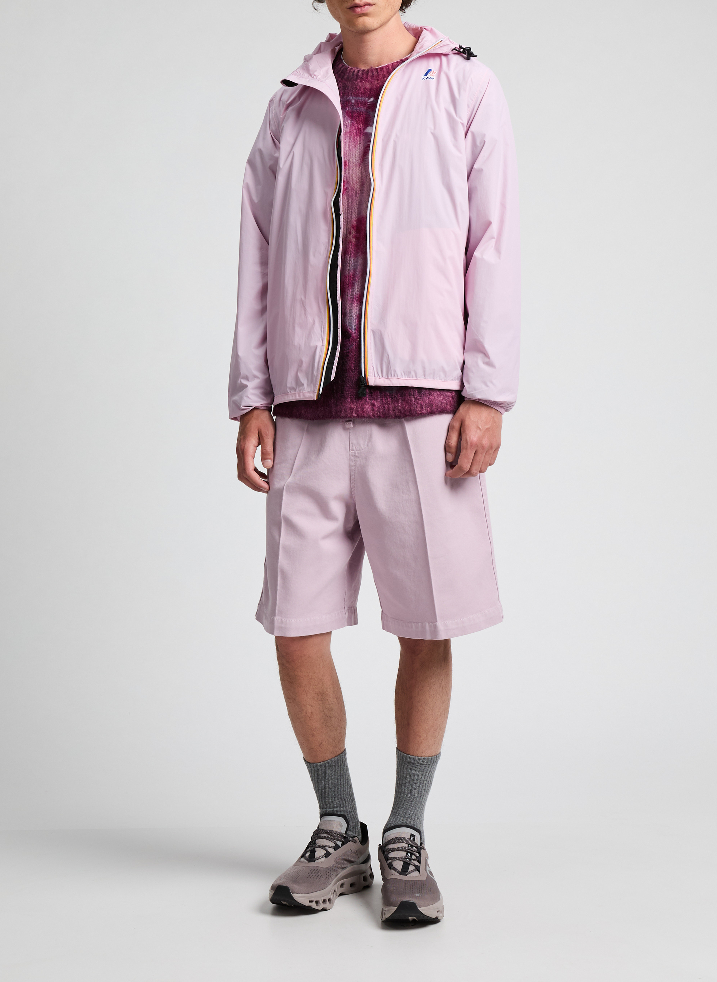 Blouson Le vrai Claude 4.0 à capuche | Rose K-WAY Homme