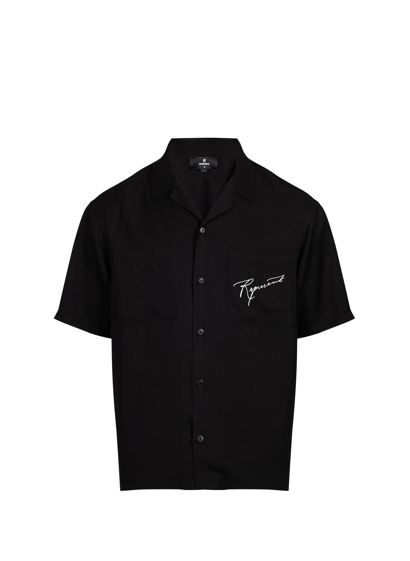 Solid Button-Up Flowy Shirt REPRESENT Black