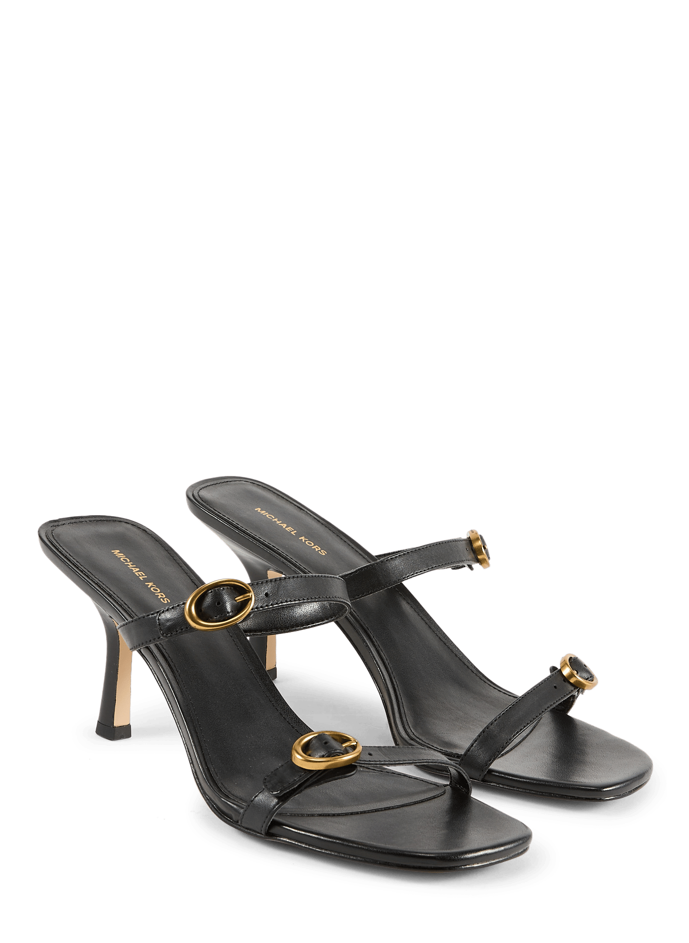 Mules à talons en cuir MICHAEL KORS Noir