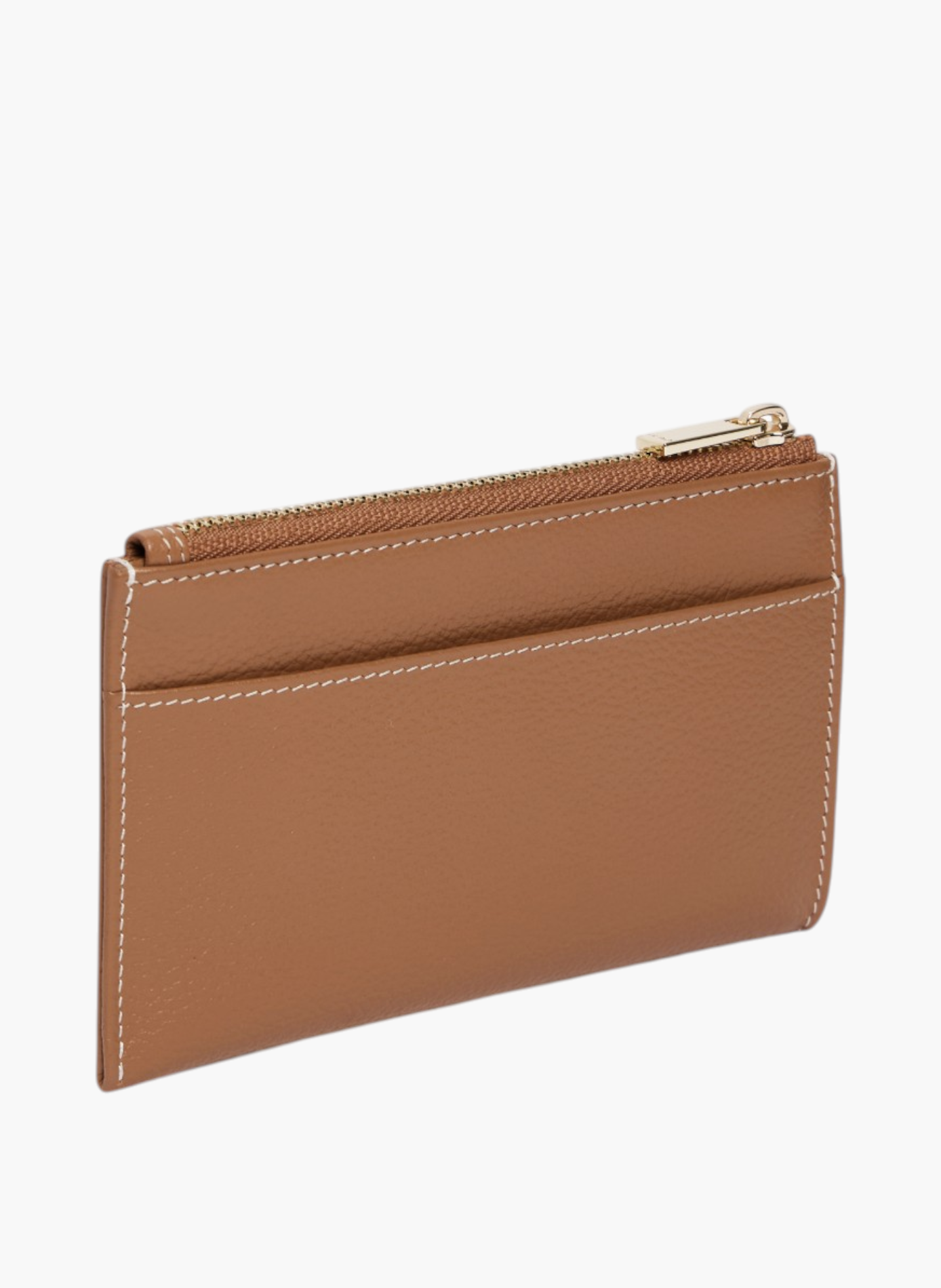 Etui clés zippé albertine en cuir grainé LE TANNEUR Marron