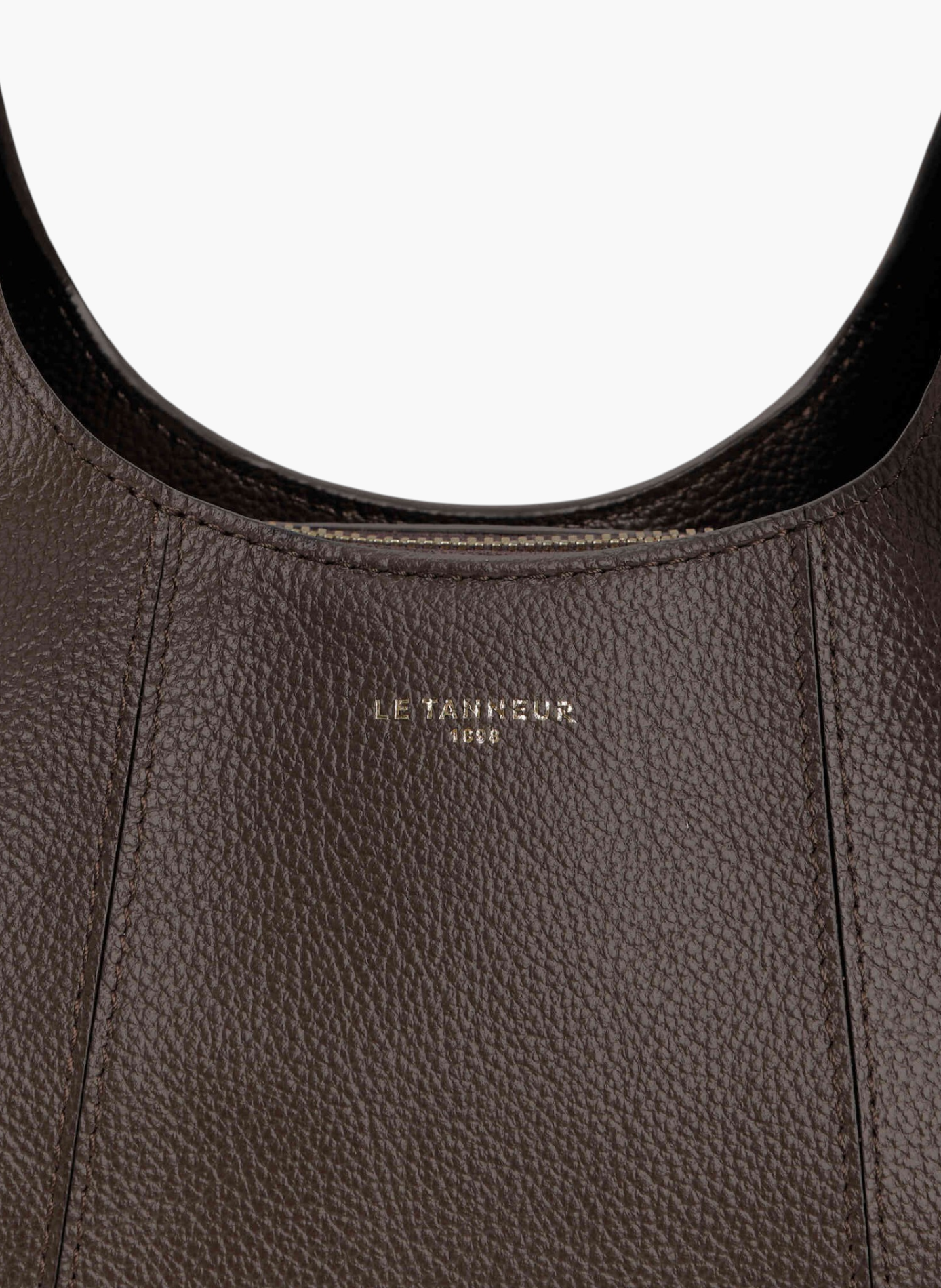 Petit sac à main juliette en cuir grainé | Marron LE TANNEUR Femme