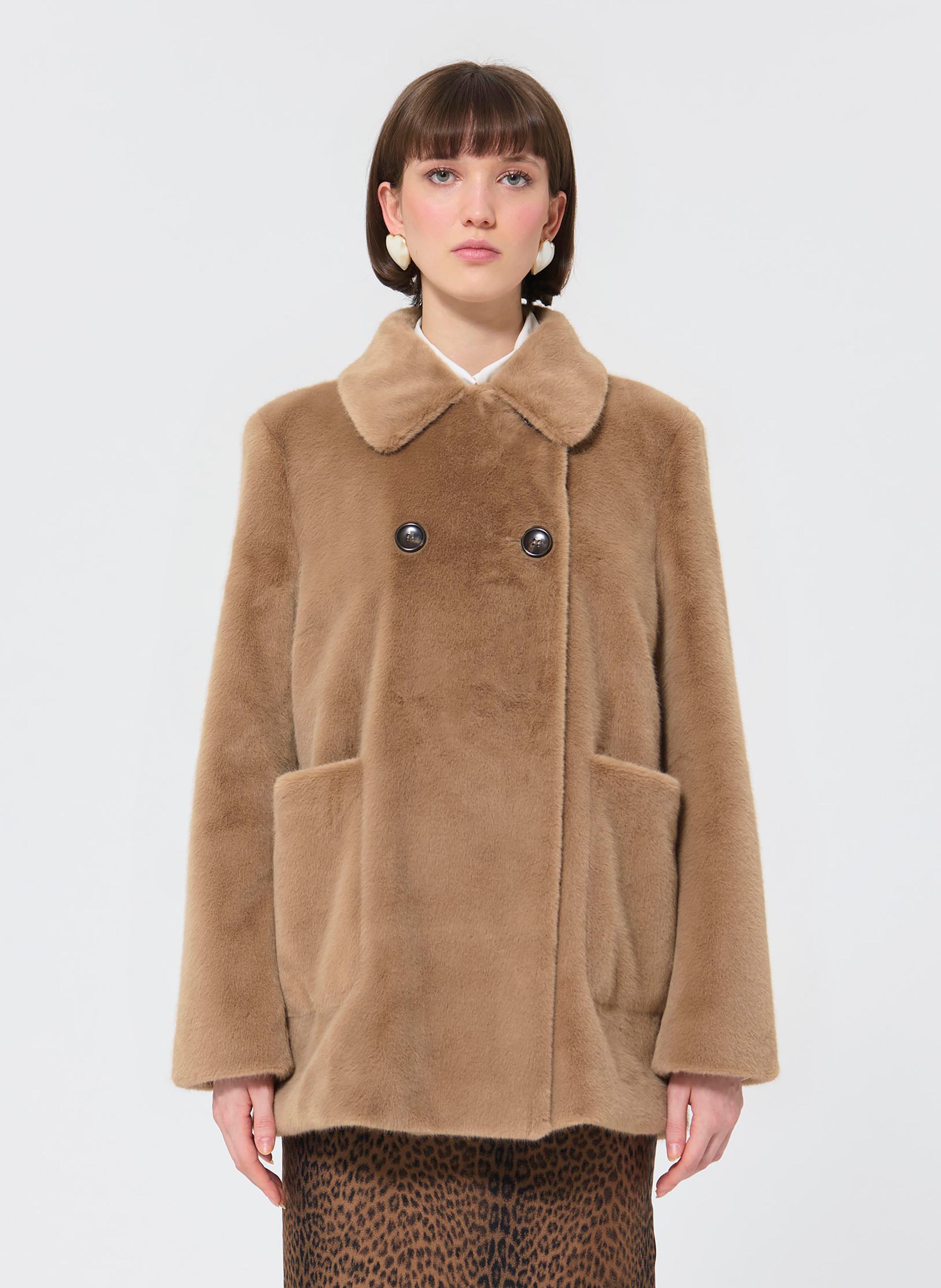 Manteau fausse fourrure melba TARA JARMON Marron