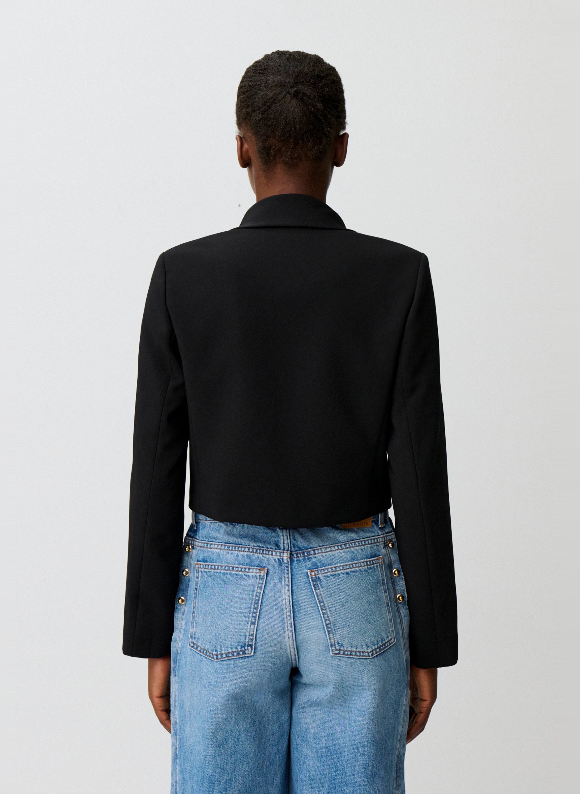 Veste droite col lavallière CLAUDIE PIERLOT Noir