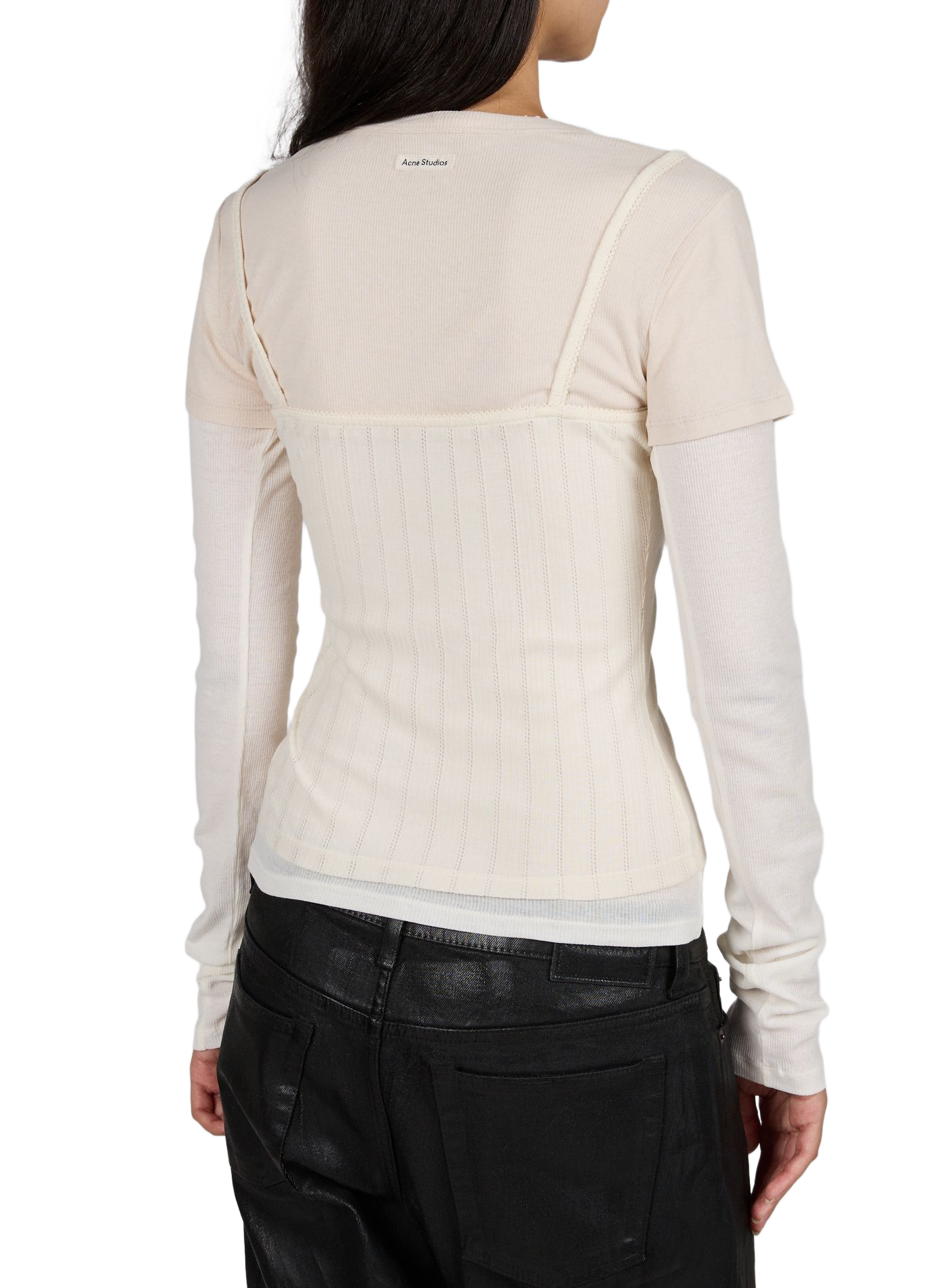 Rundhalsausschnitt-Layering-Top ACNE STUDIOS Weiss