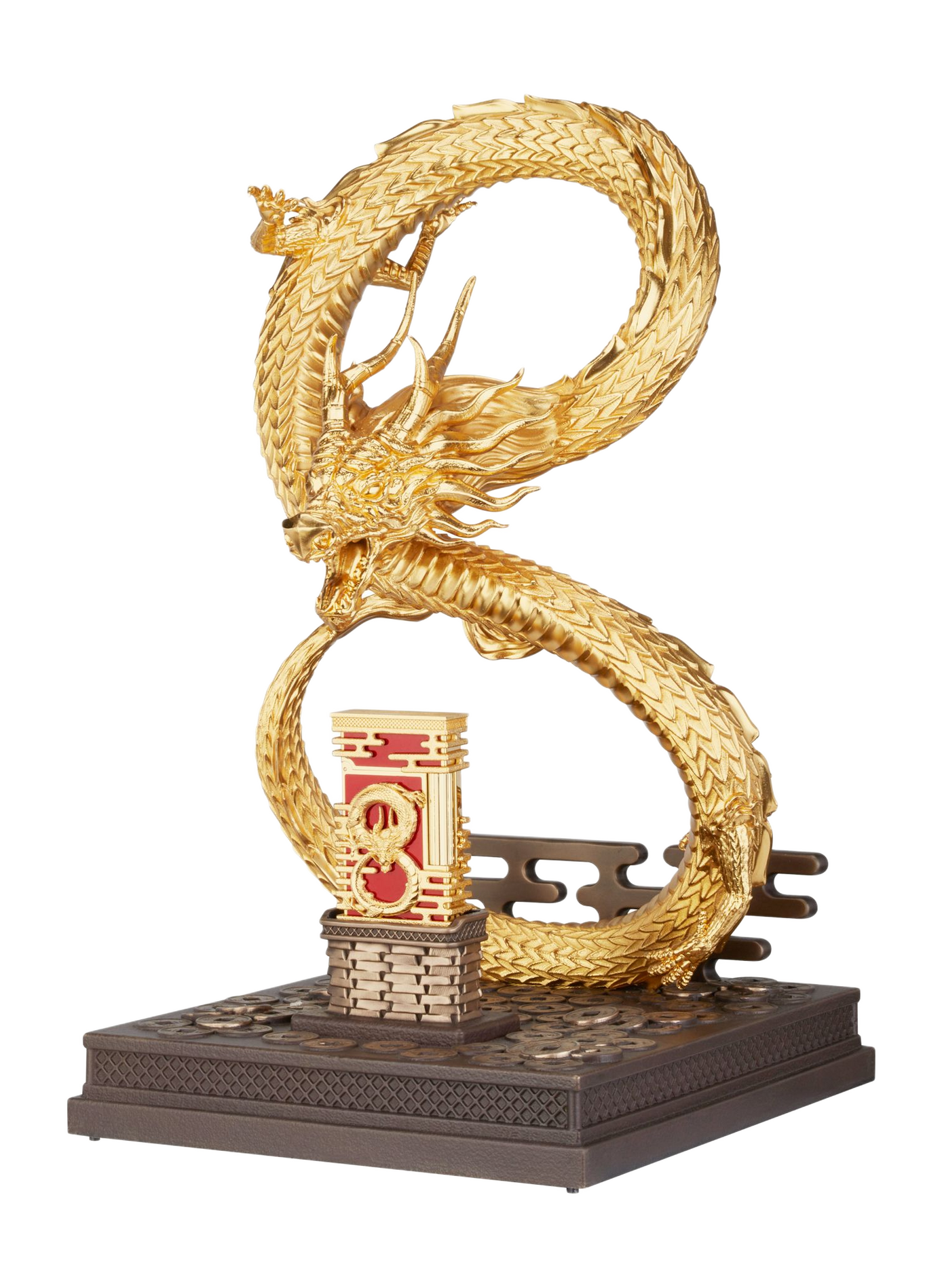 Briquet Dragon Haute Création Ligne 2 S.T. DUPONT Doré