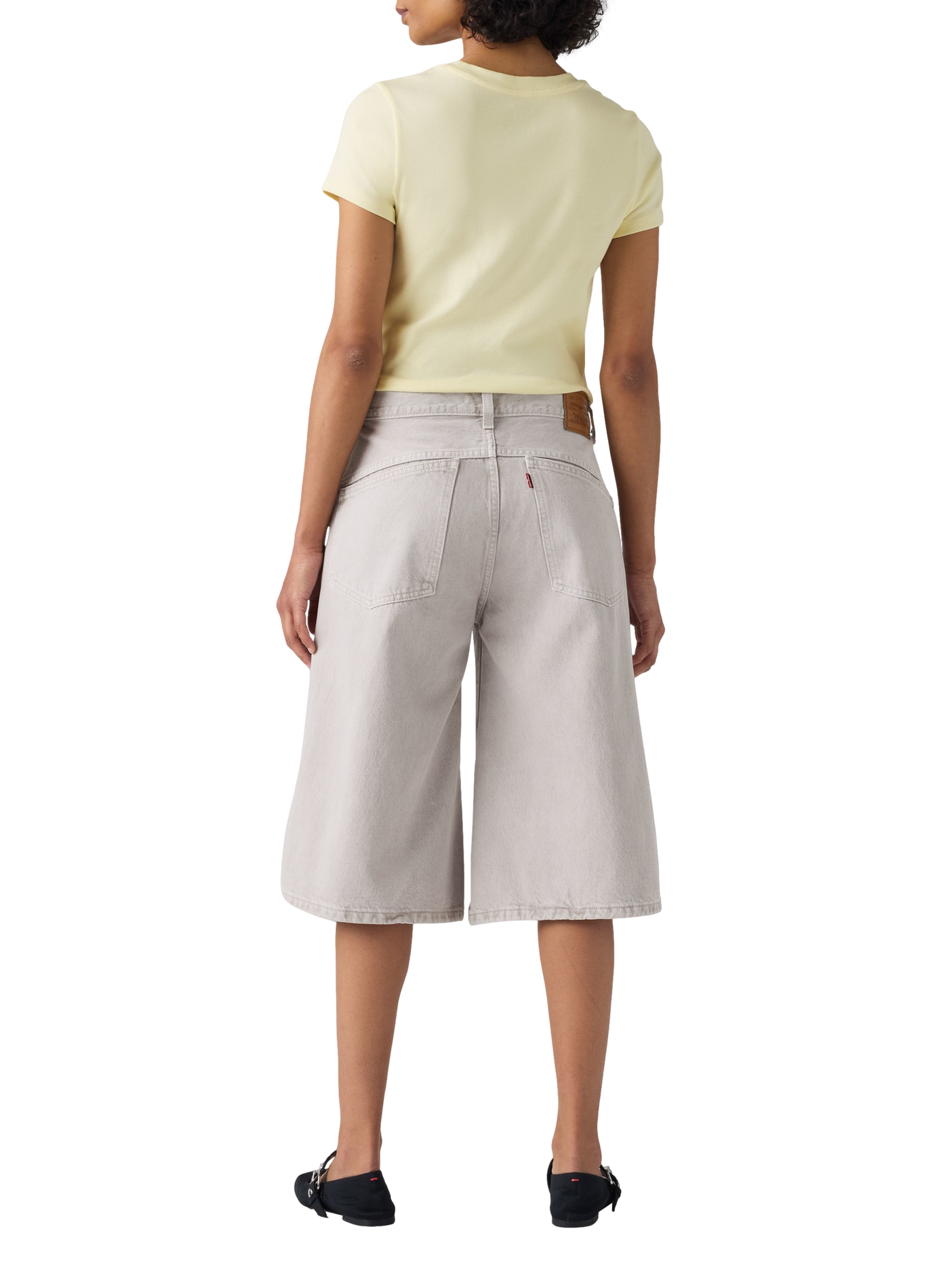 Kurze weite Baumwollhose LEVI'S Grau
