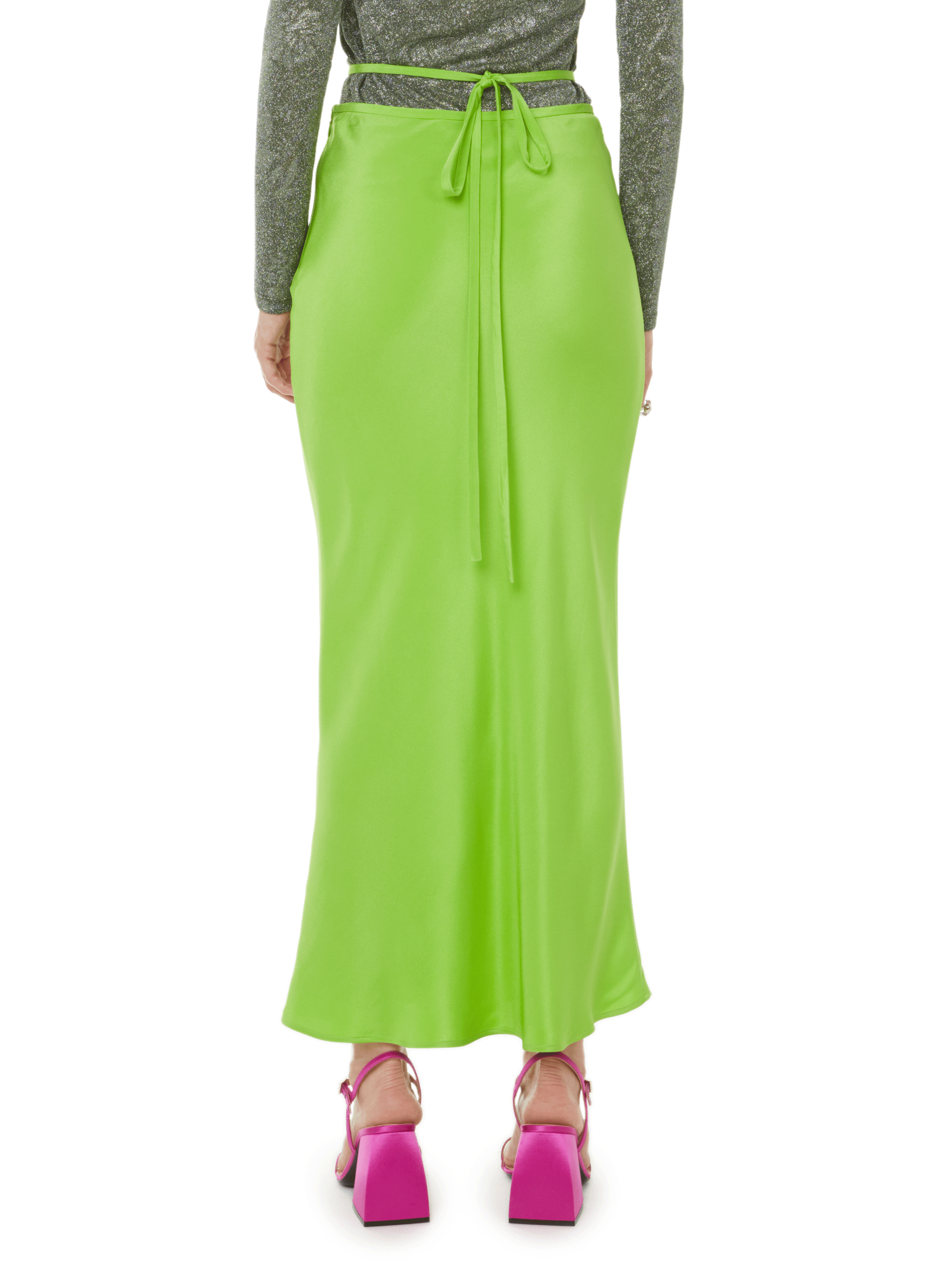 Jupe en soie CHRISTOPHER ESBER Vert