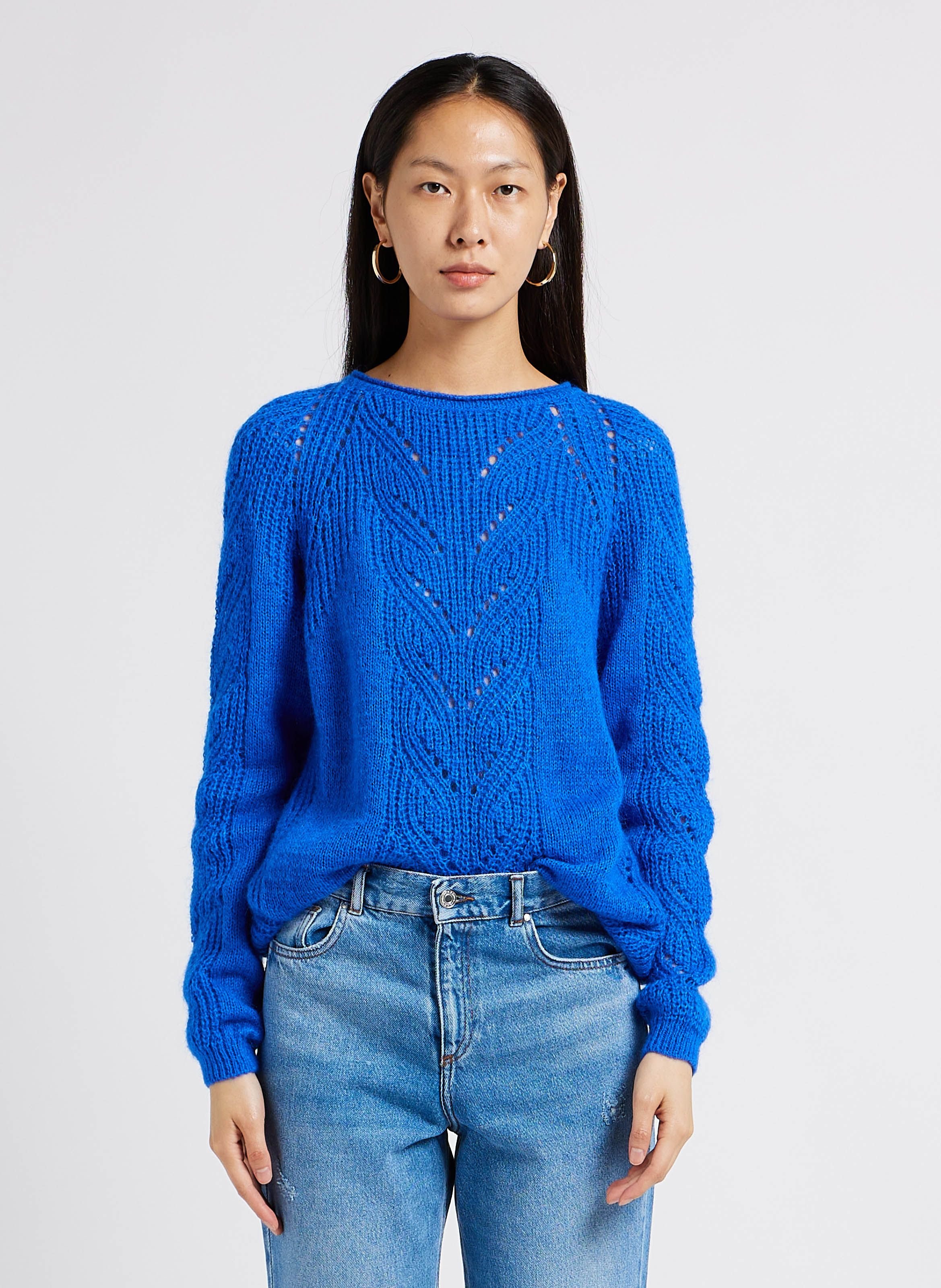 Pull col rond roulotté