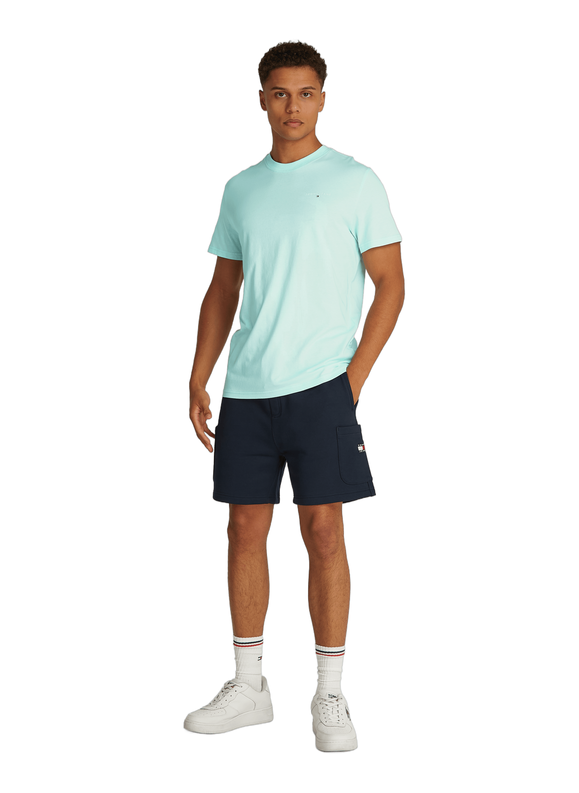 Fitted logo T-shirt TOMMY HILFIGER Blue