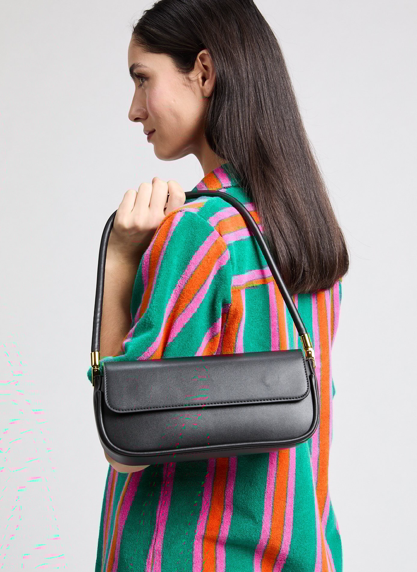 Sac à main baguette  AU PRINTEMPS PARIS Noir