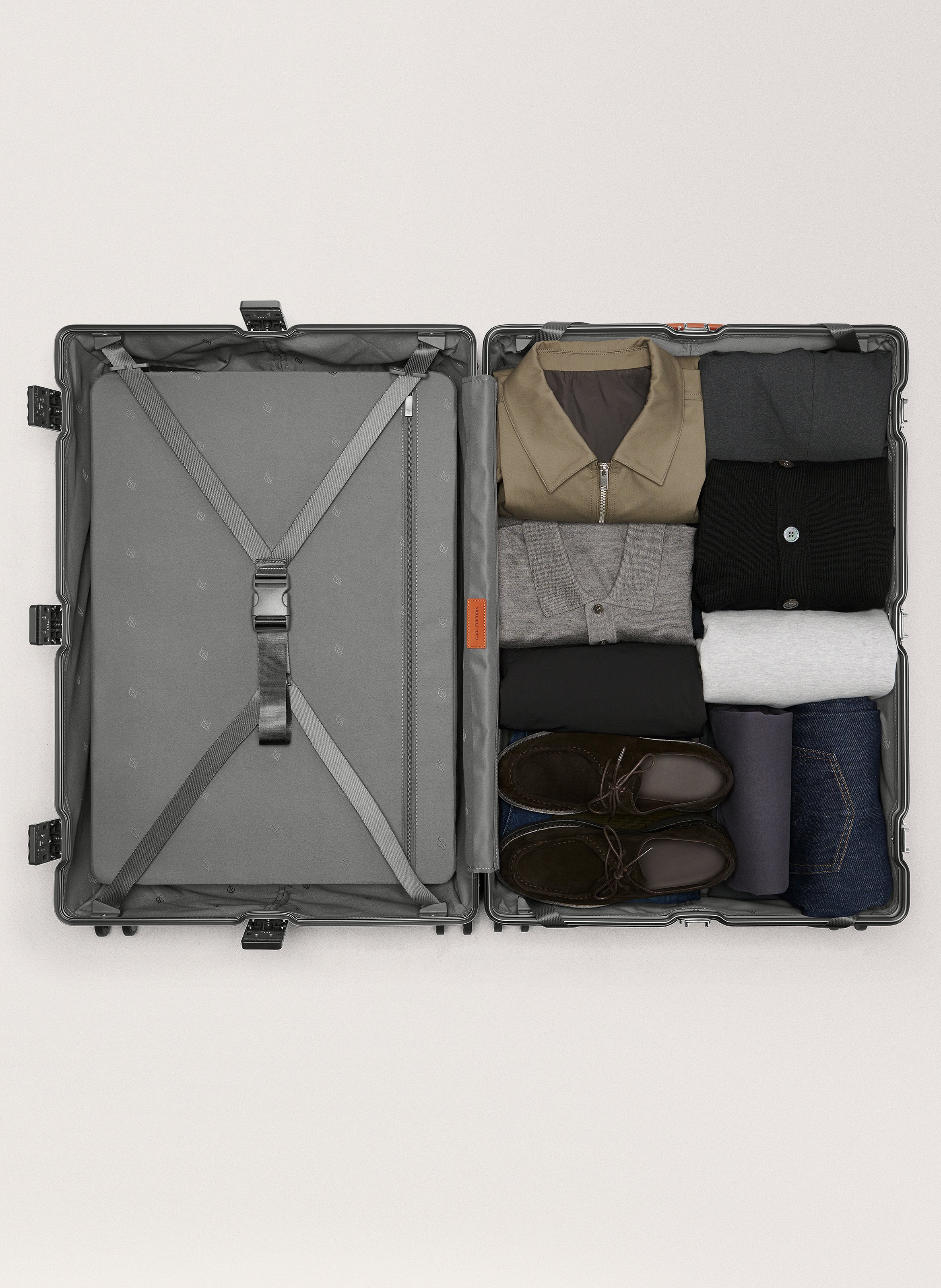 Valise 'the large check-in' en polycarbonate CARL FRIEDRIK Gris