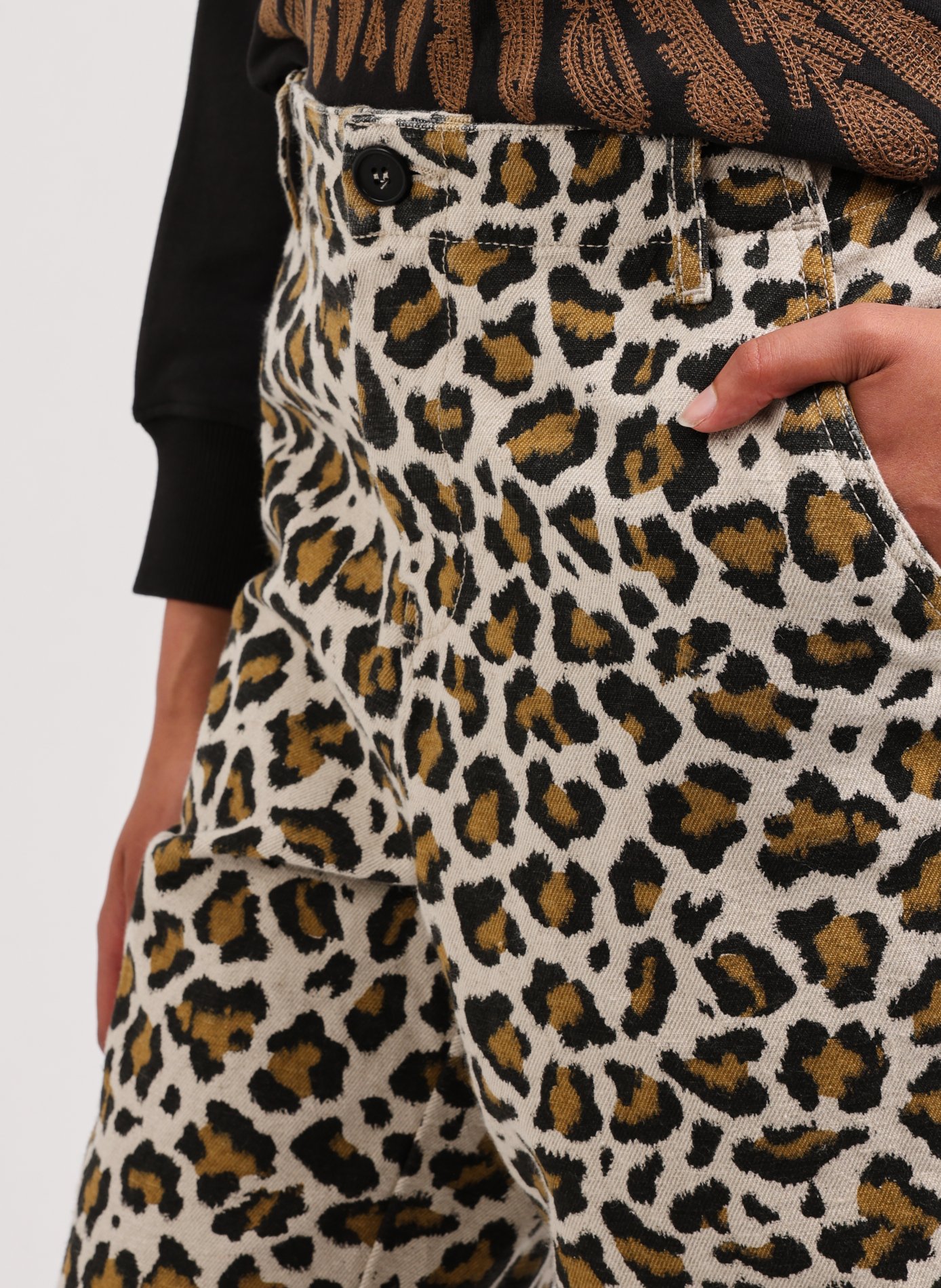 Printed Straight Trousers LEON & HARPER Multicolour