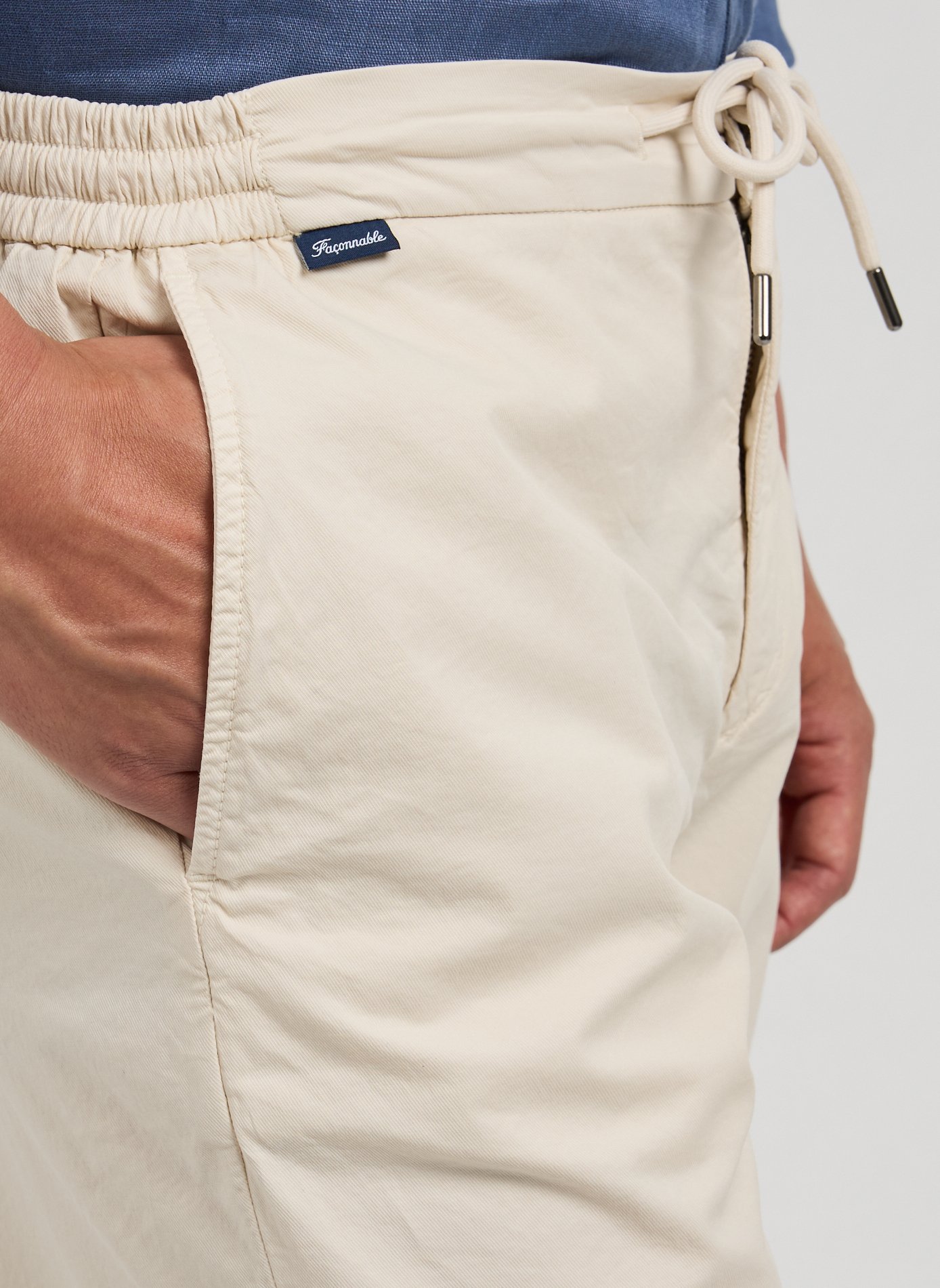 Bermuda droit en coton mélangé FACONNABLE Blanc