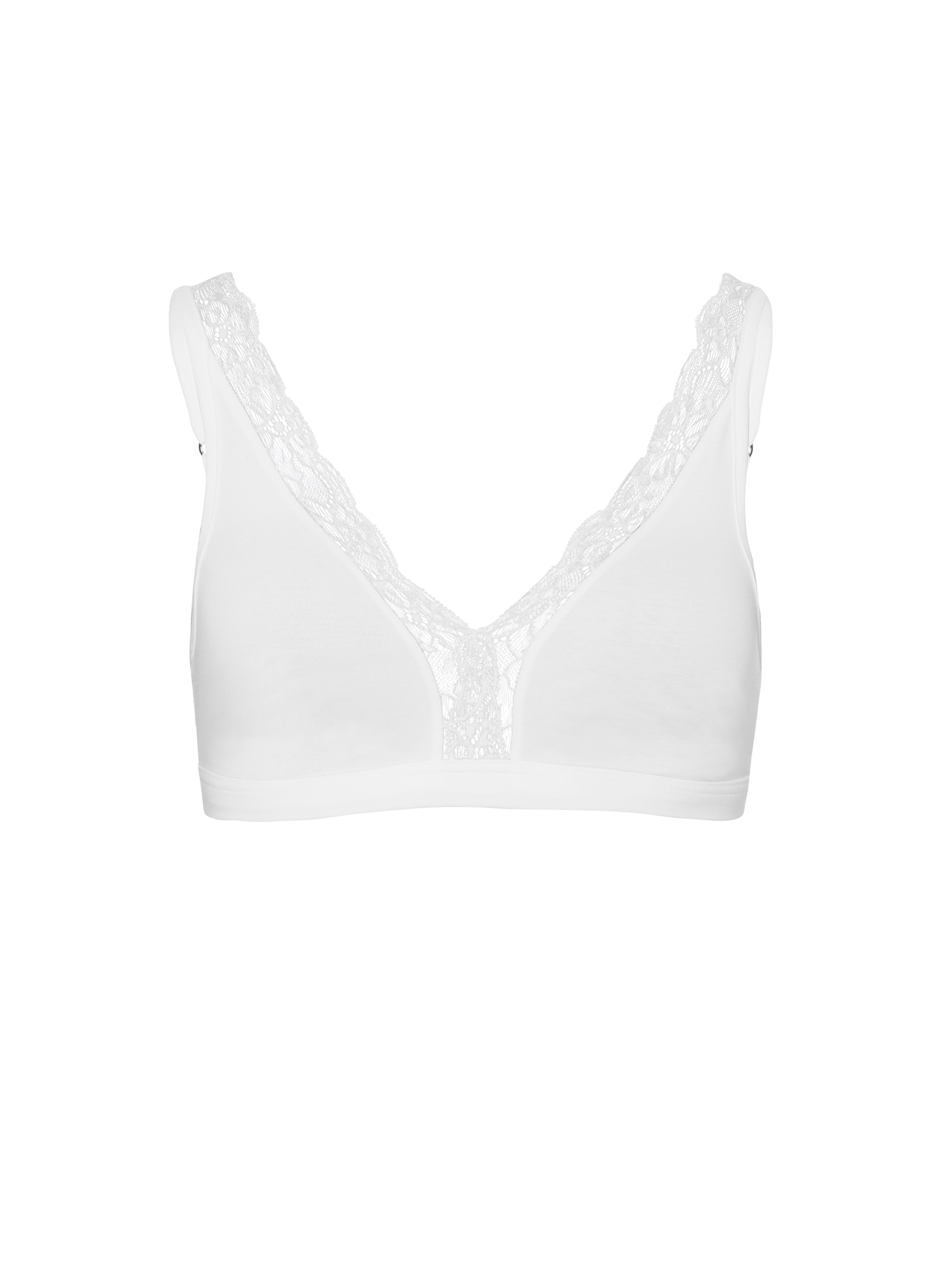 Wireless bra with lace HANRO White