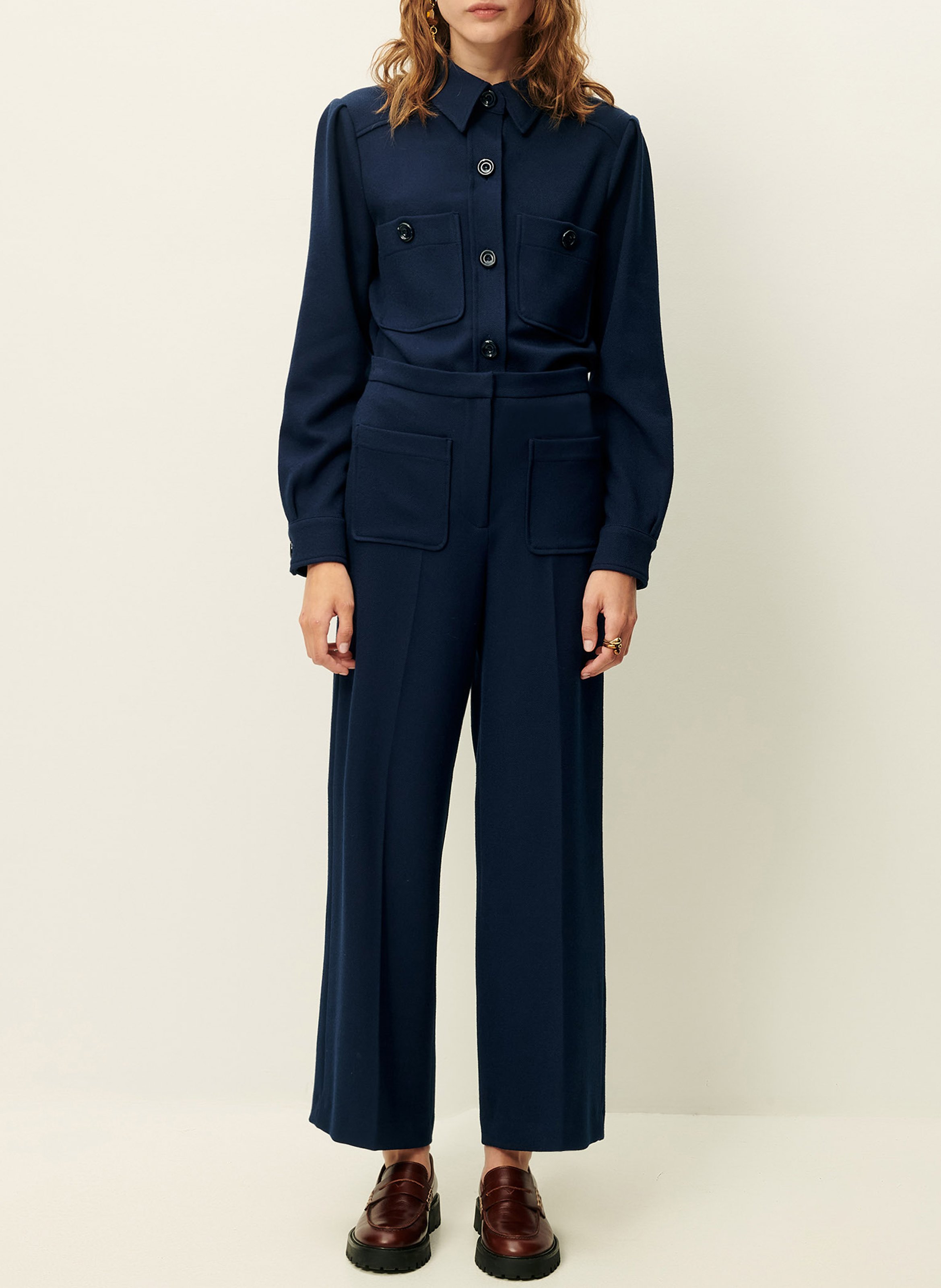 Chemise col classique droite theodore SESSUN Bleu