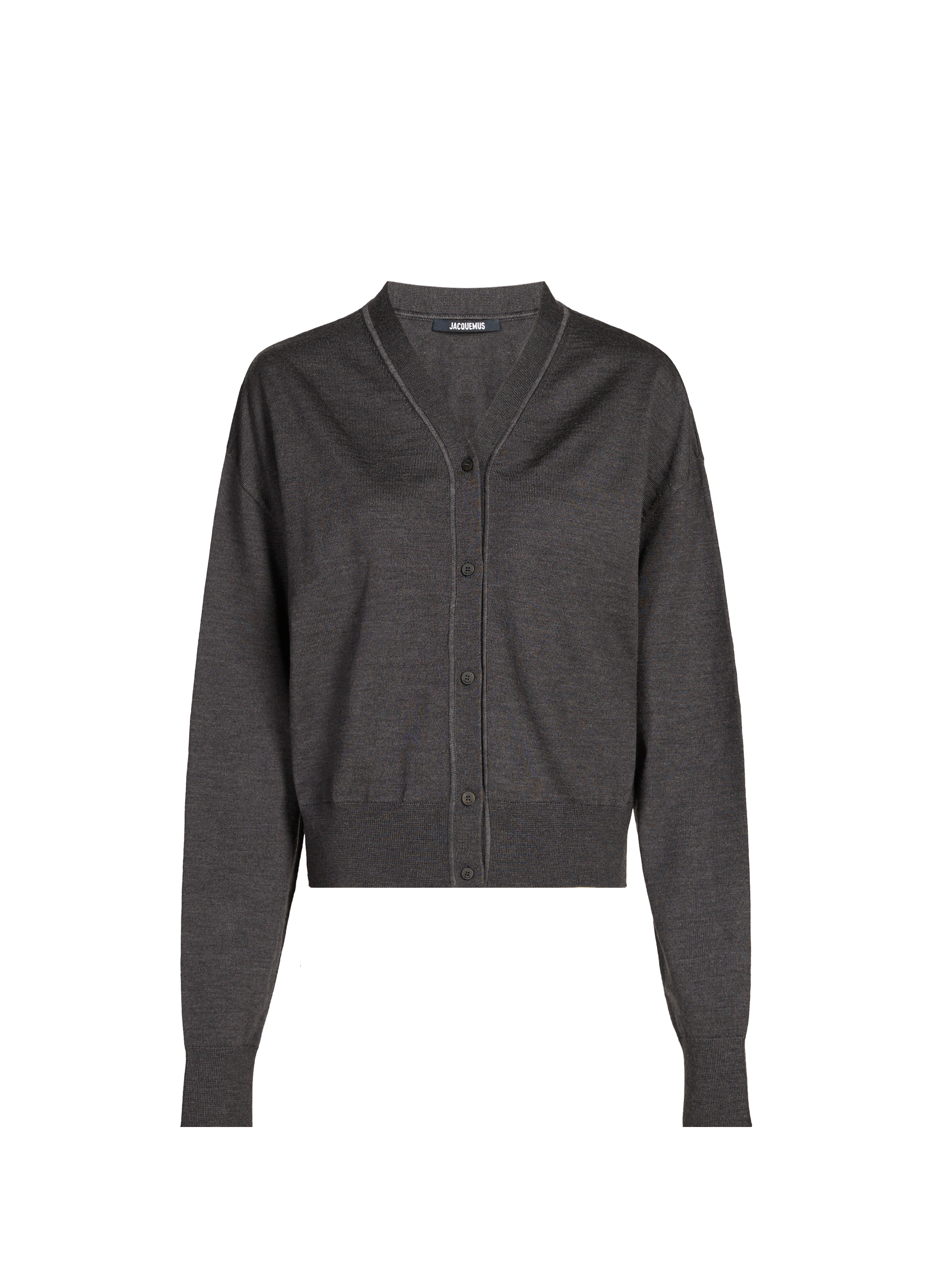 Cardigan cintré en laine JACQUEMUS Gris