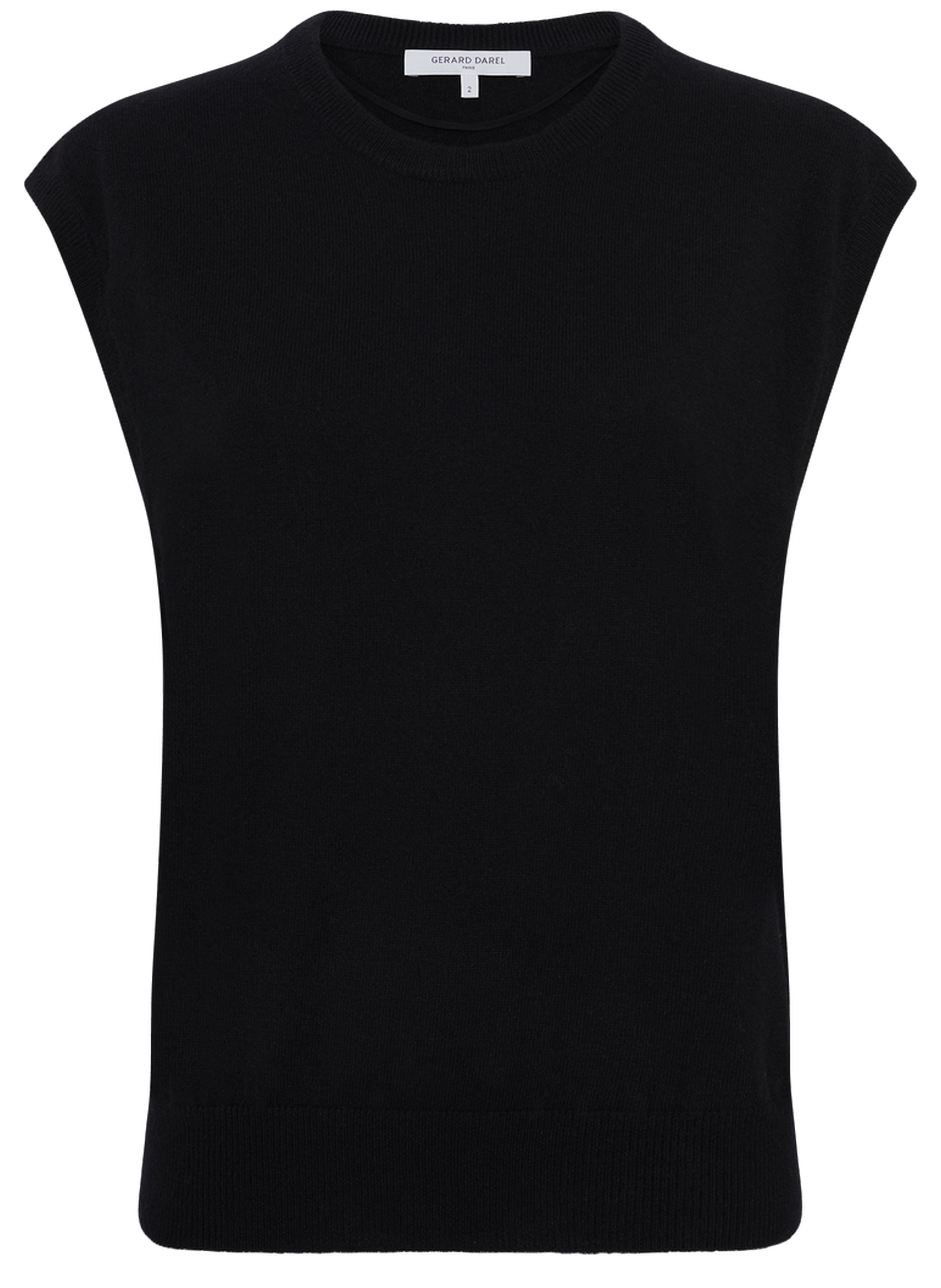 Pull sans manche en cachemire - eulalie GERARD DAREL Noir