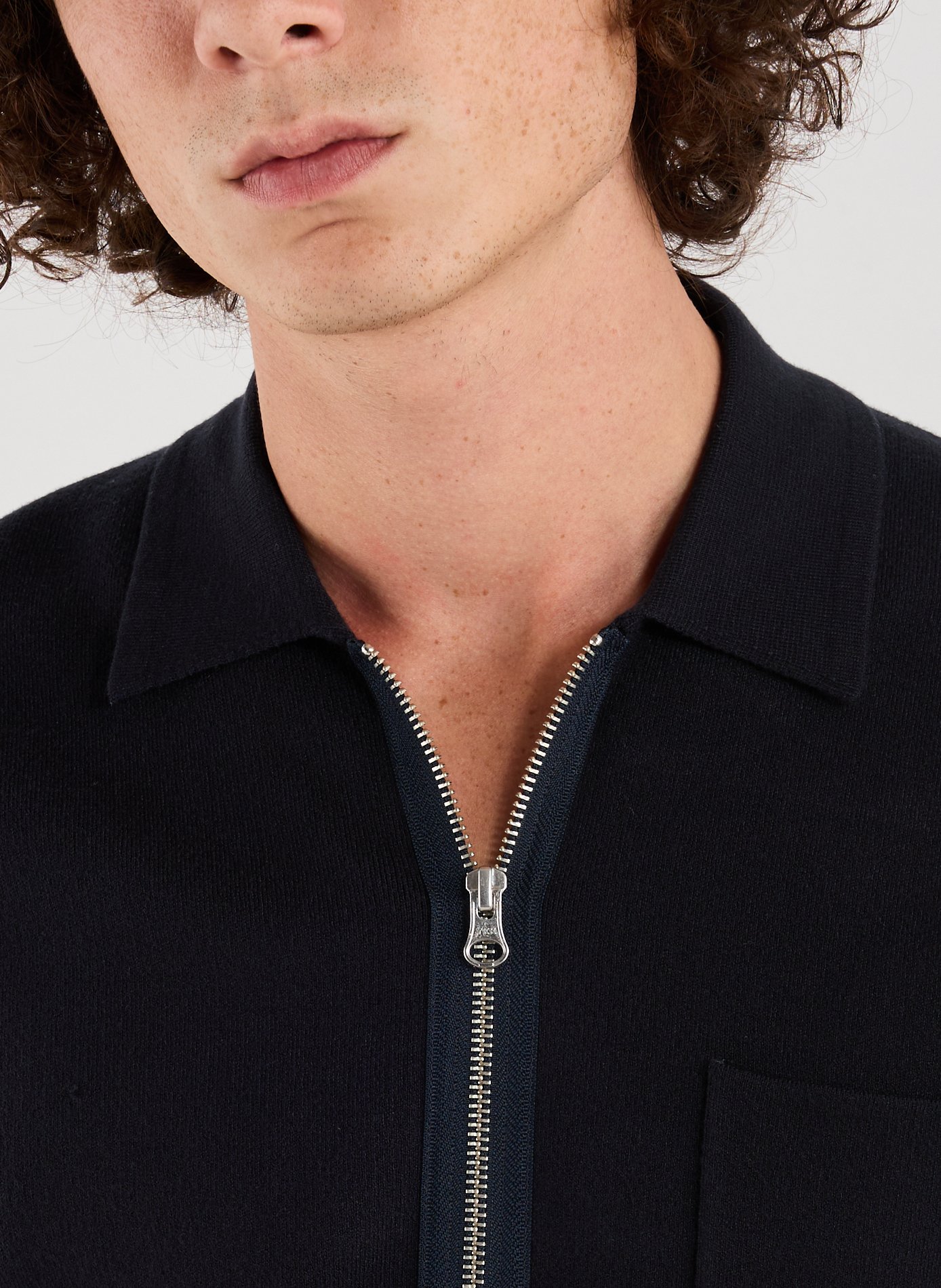 Pull polo droit SAMSOE SAMSOE Bleu