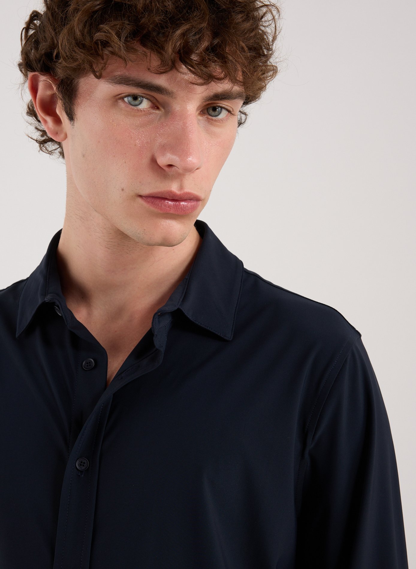 Straight classic collar shirt 1789 CALA Blue