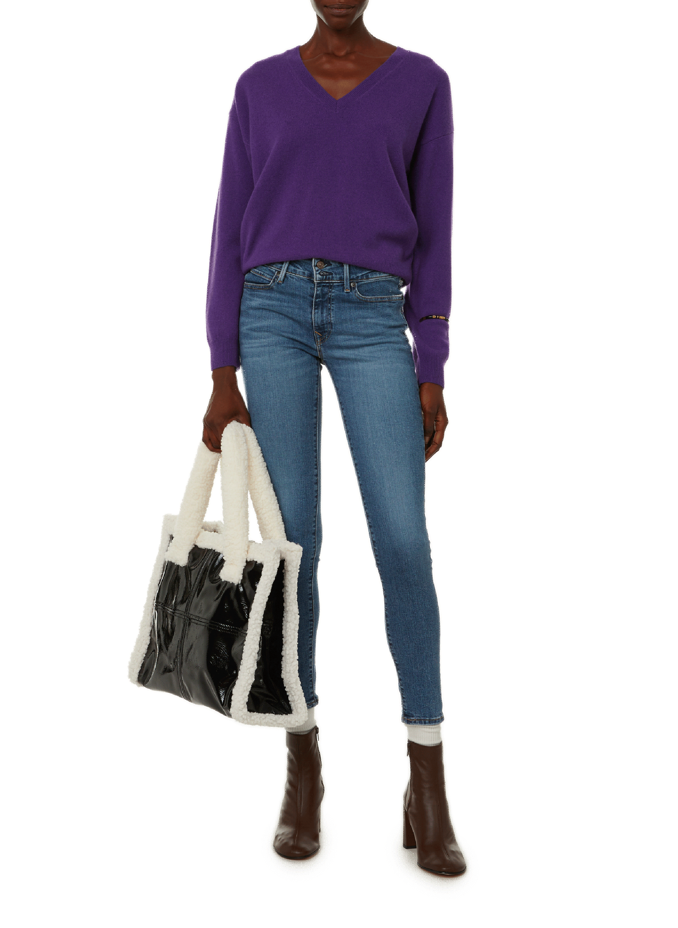 Bracelet jonc plaqué or  AURELIE BIDERMANN Noir