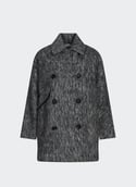 Manteau oversize col classique  Black grey