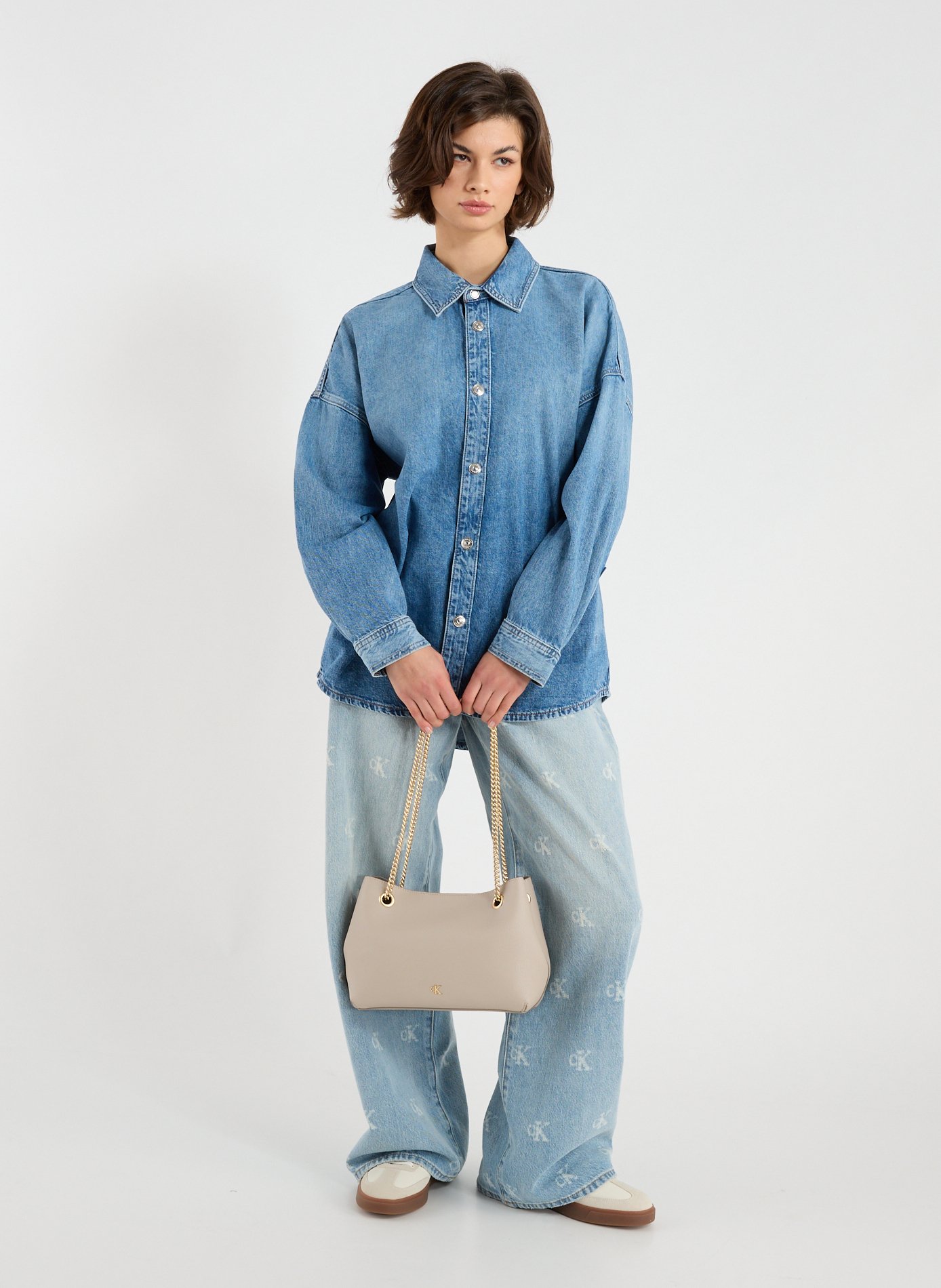 Sac épaule CALVIN KLEIN Marron