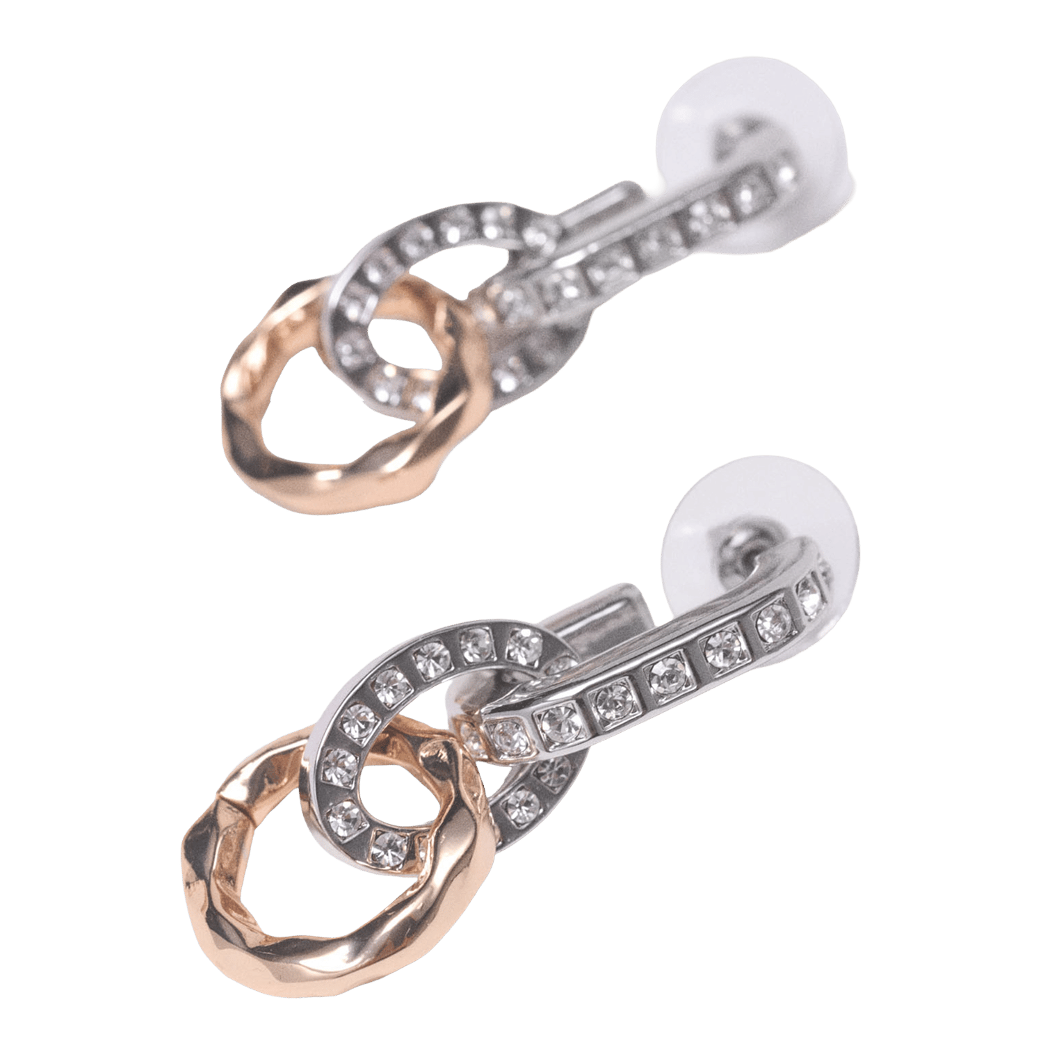 Boucles d'oreilles strassées Doré