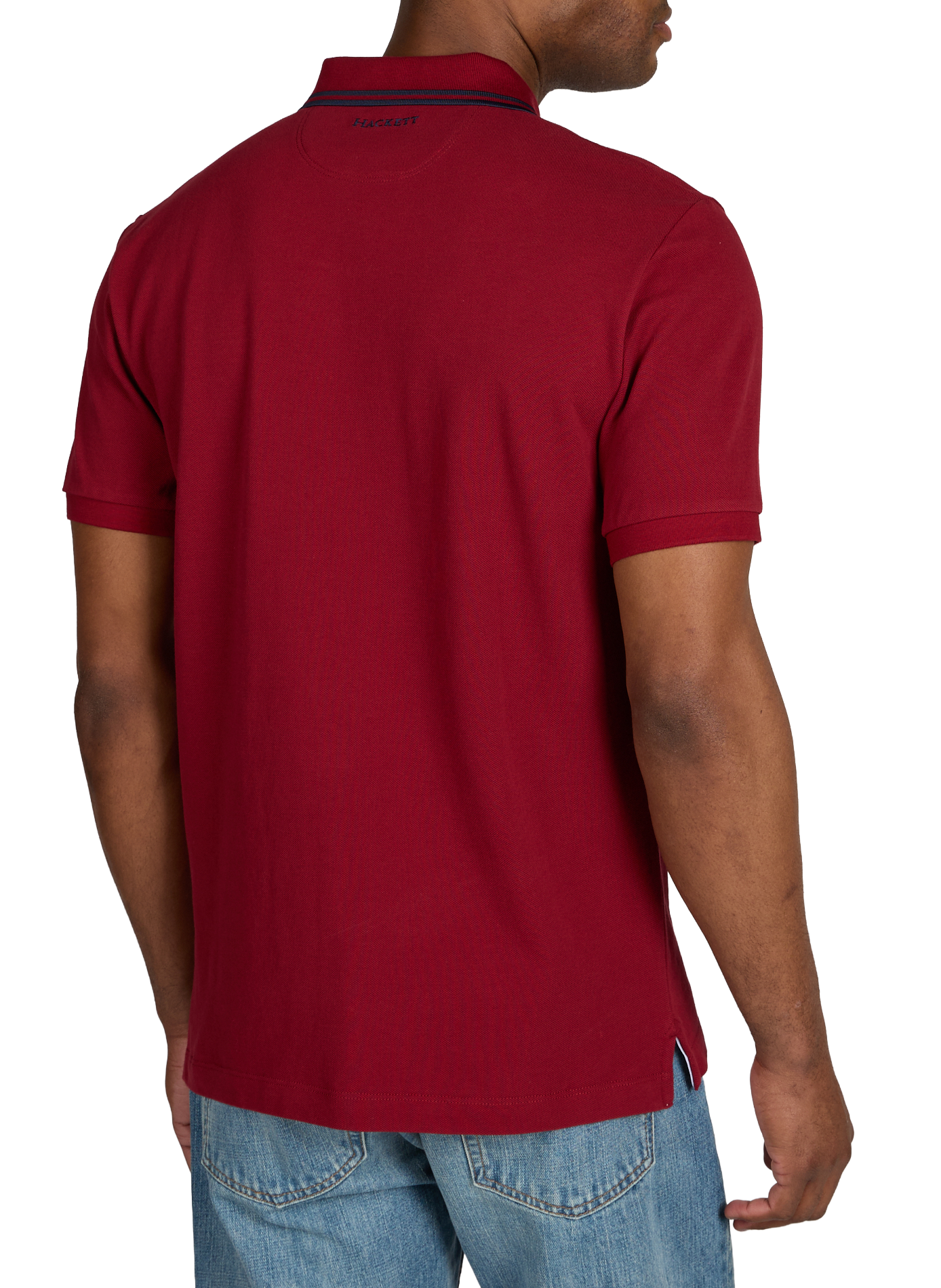 Polo à manches courtes en coton HACKETT Rouge