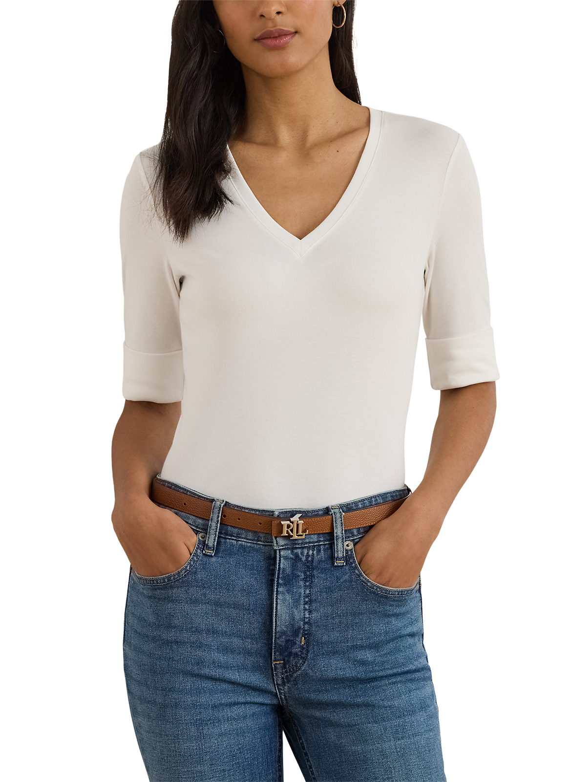 Classic Cotton T-Shirt LAUREN White