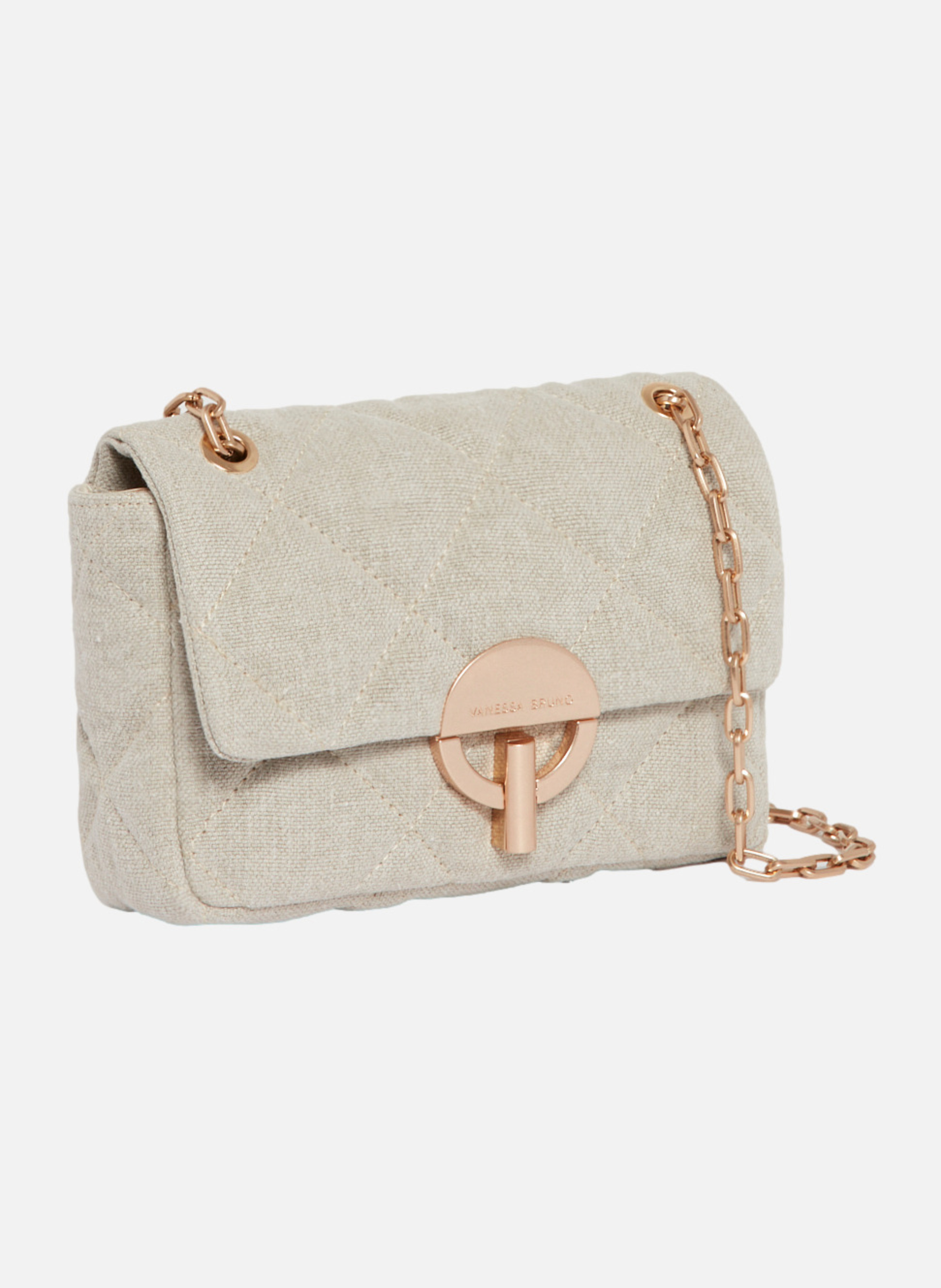 Moyen sac moon en lin VANESSA BRUNO Gris