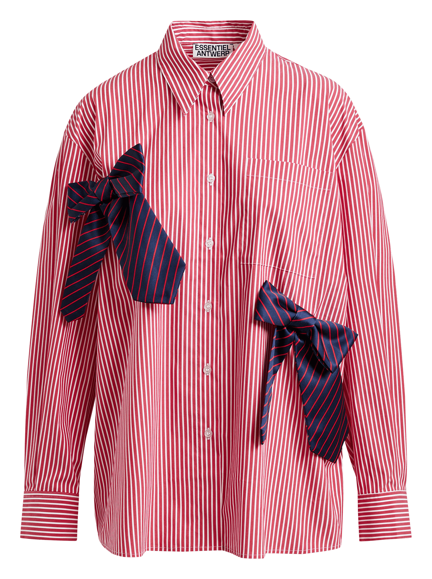 Chemise col classique en coton Jiwi ESSENTIEL ANTWERP Rouge