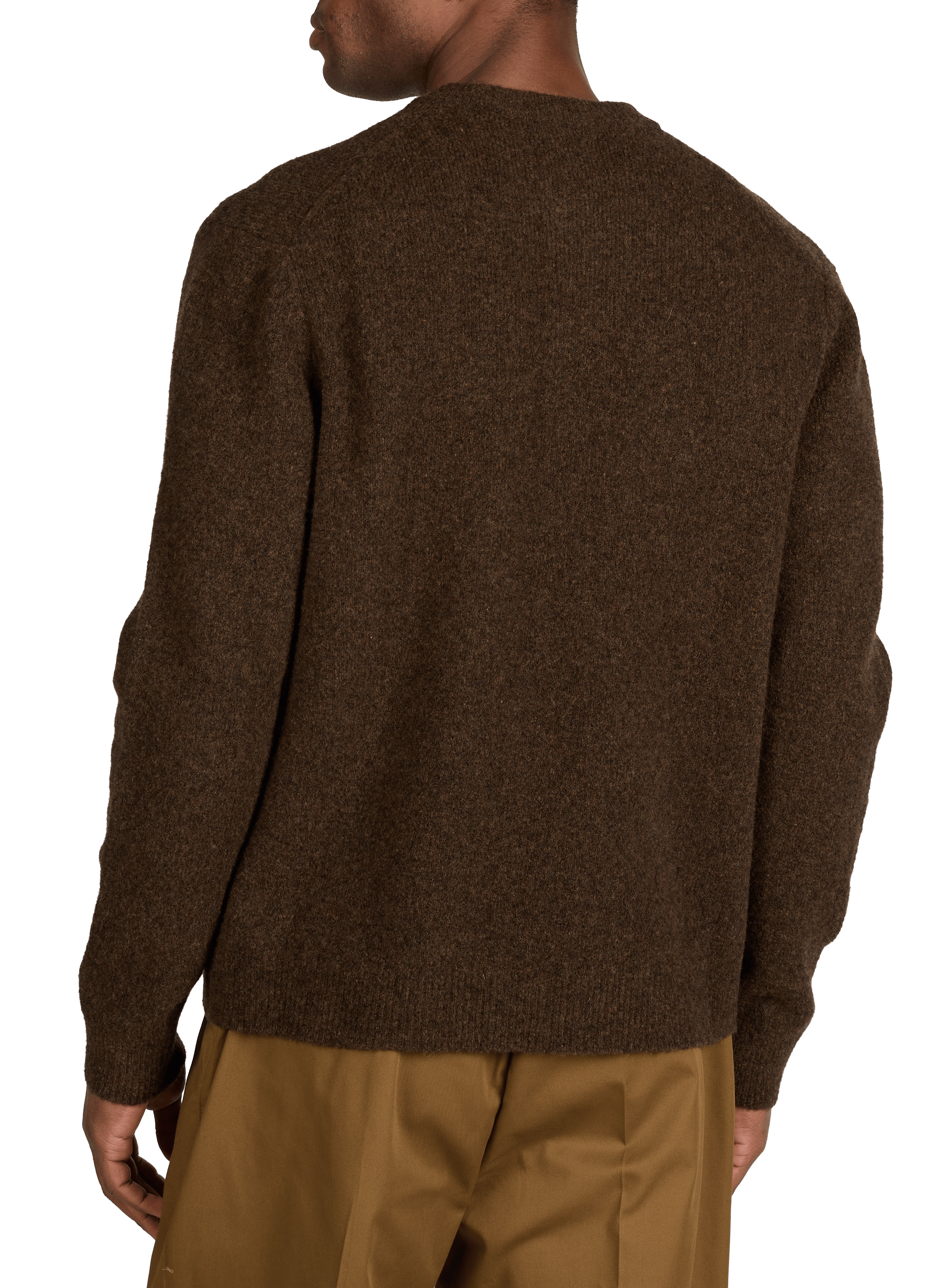 Round neck wool blend cardigan NN.07 Brown