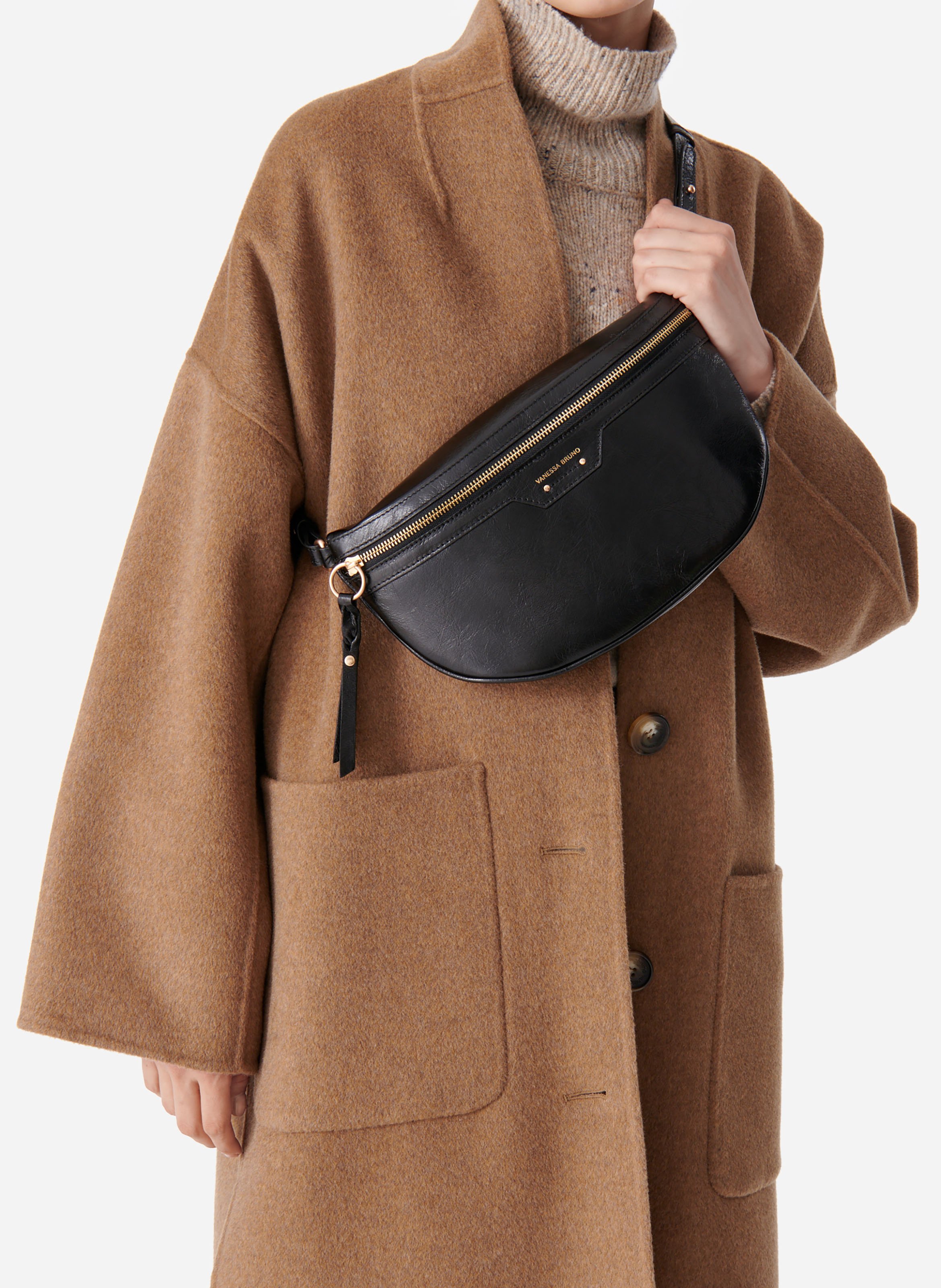 Sac Banane En Cuir VANESSA BRUNO Noir